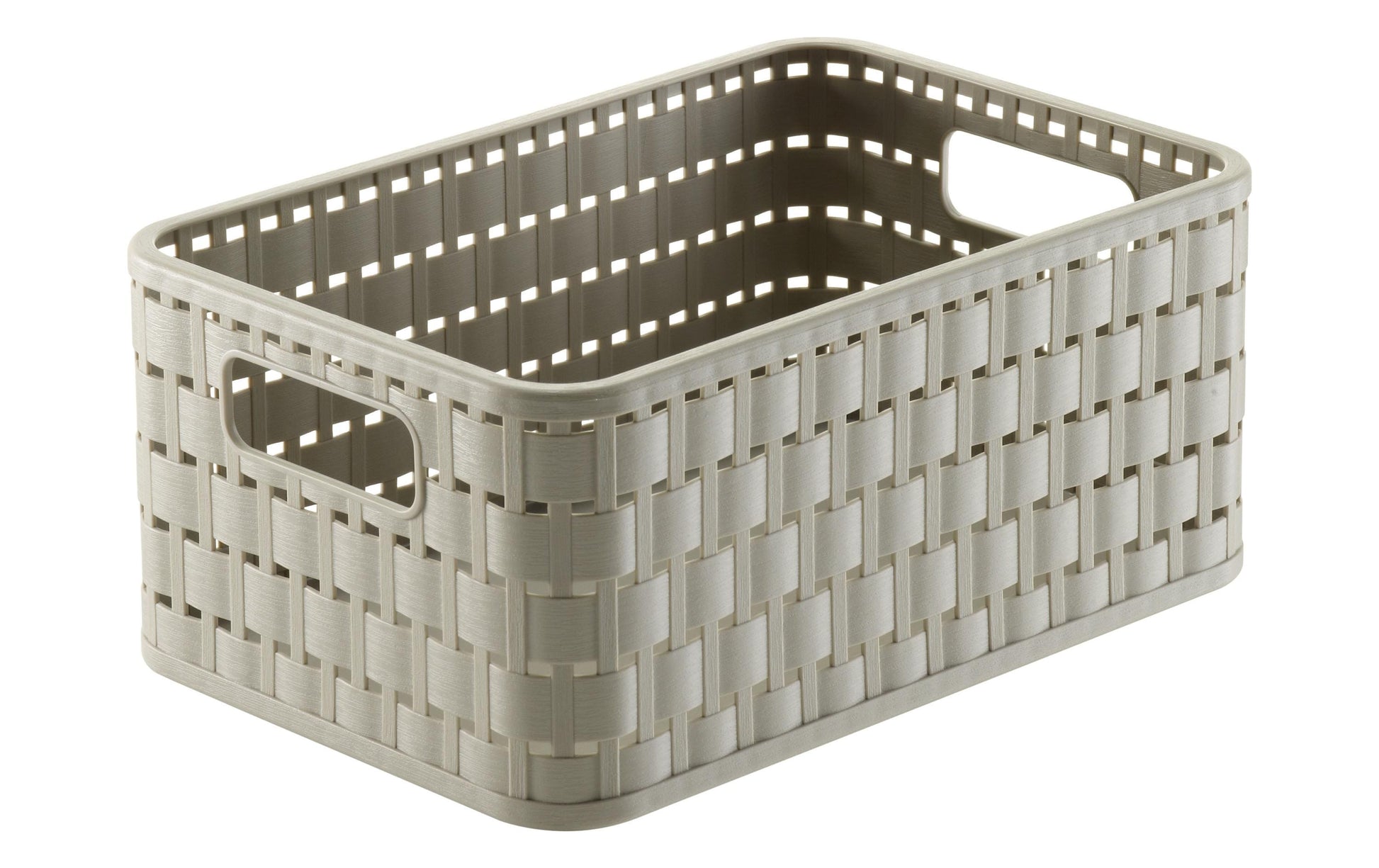 Rotho Country Aufbewahrungskorb 4 l – Polypropylen – Cappuccino – mit Griff, BPA-frei – 237 × 108 × 158 mm