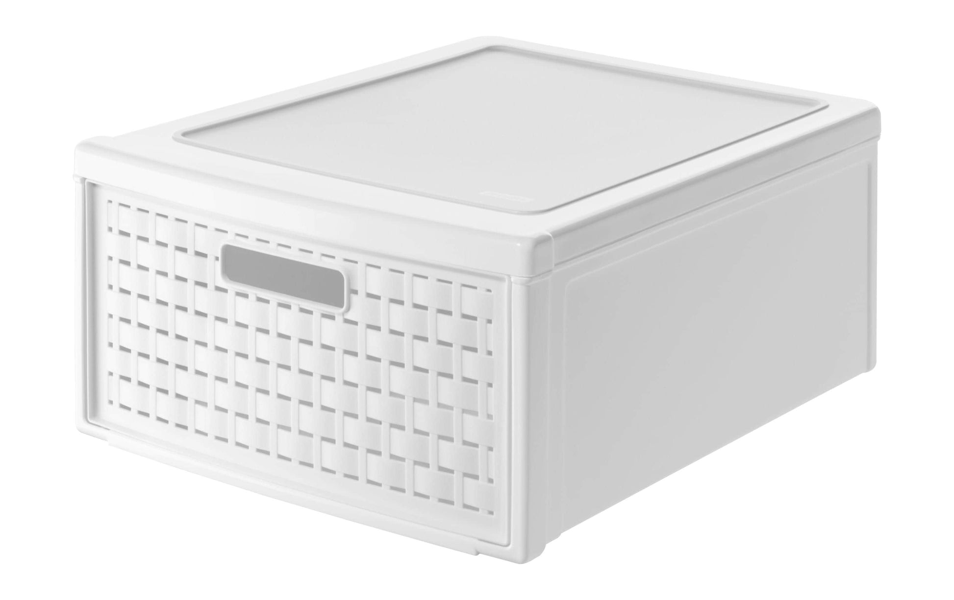 Rotho Country Aufbewahrungsbox 19,2 l – Recycling-Kunststoff – Weiss – 340 × 200 × 450 mm