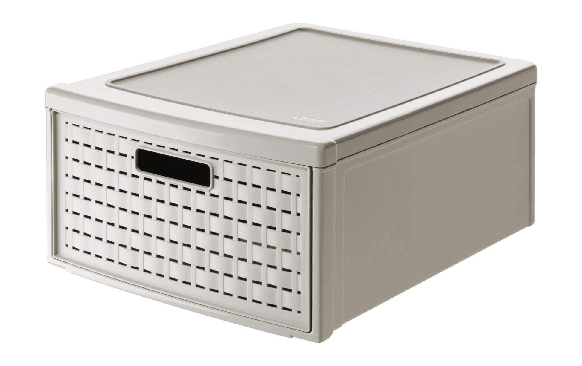Rotho Country Schubladenturm 1 Schublade – Recycling-Kunststoff – Beige – 340 × 200 × 450 mm