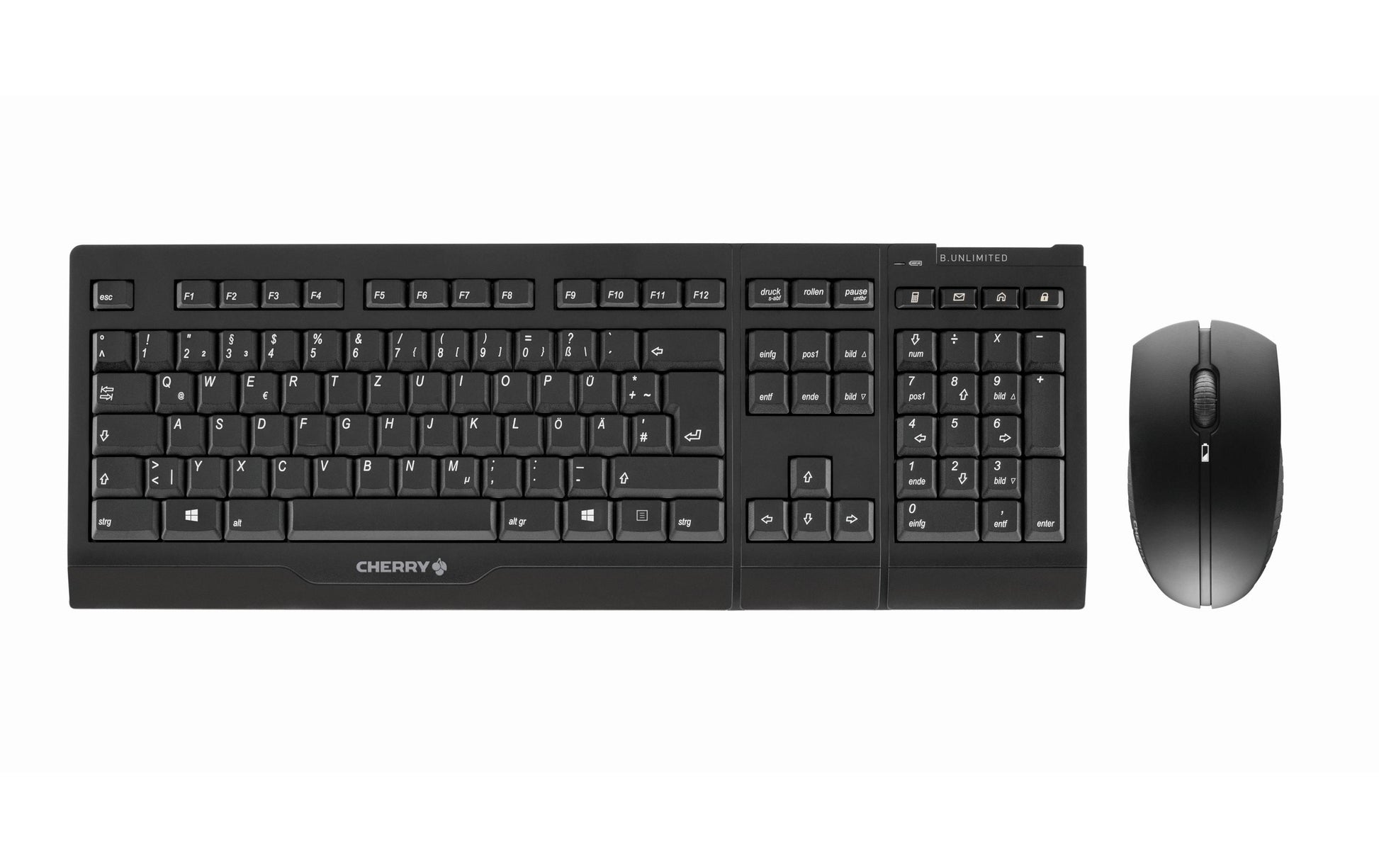 CHERRY B.UNLIMITED 3.0 – Tastatur, kabellos (2,4 GHz), CH-Layout (DE-CH), mechanisch, schwarz