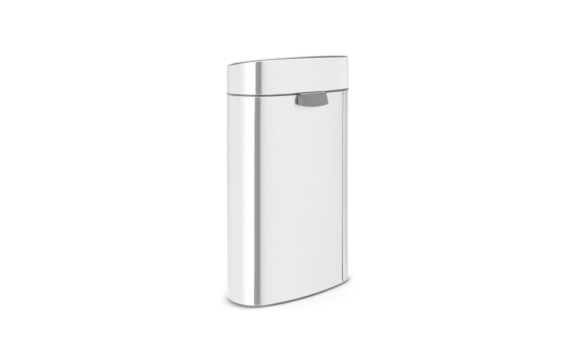 Brabantia Abfallcontainer – 40 l – mit Deckel – Edelstahl, Silber – Anti-Fingerprint-Deckel