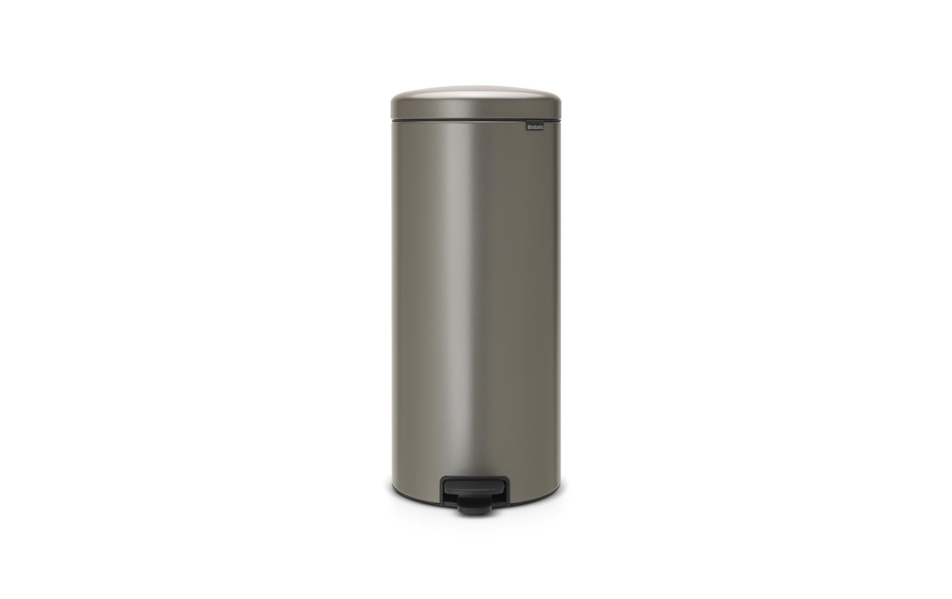 Brabantia NewIcon Papierkorb – 30 l – mit Deckel, Platin – Soft-Close, Geruchsdicht
