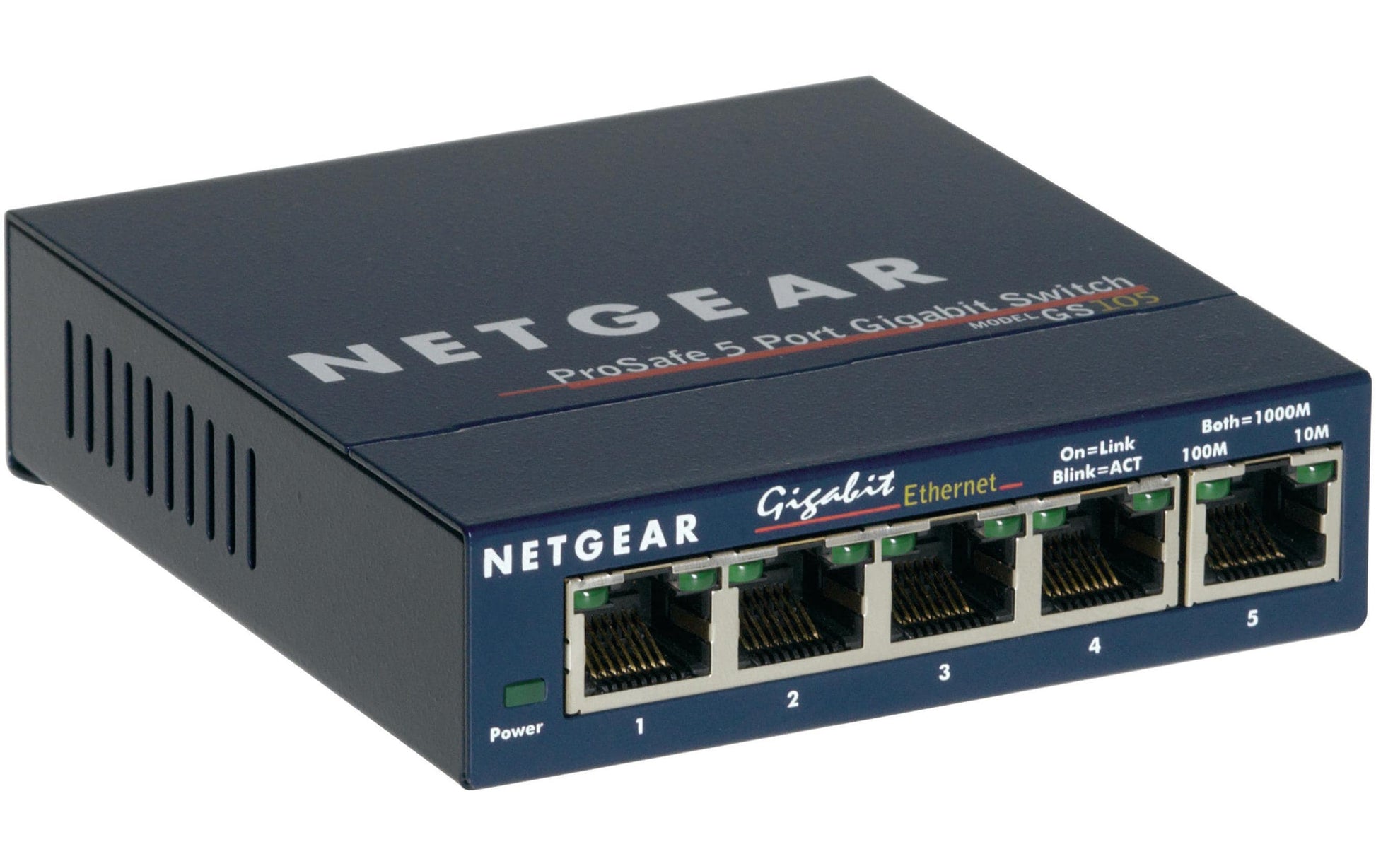 NETGEAR GS105GE – Switch – 5×GbE, Blau
