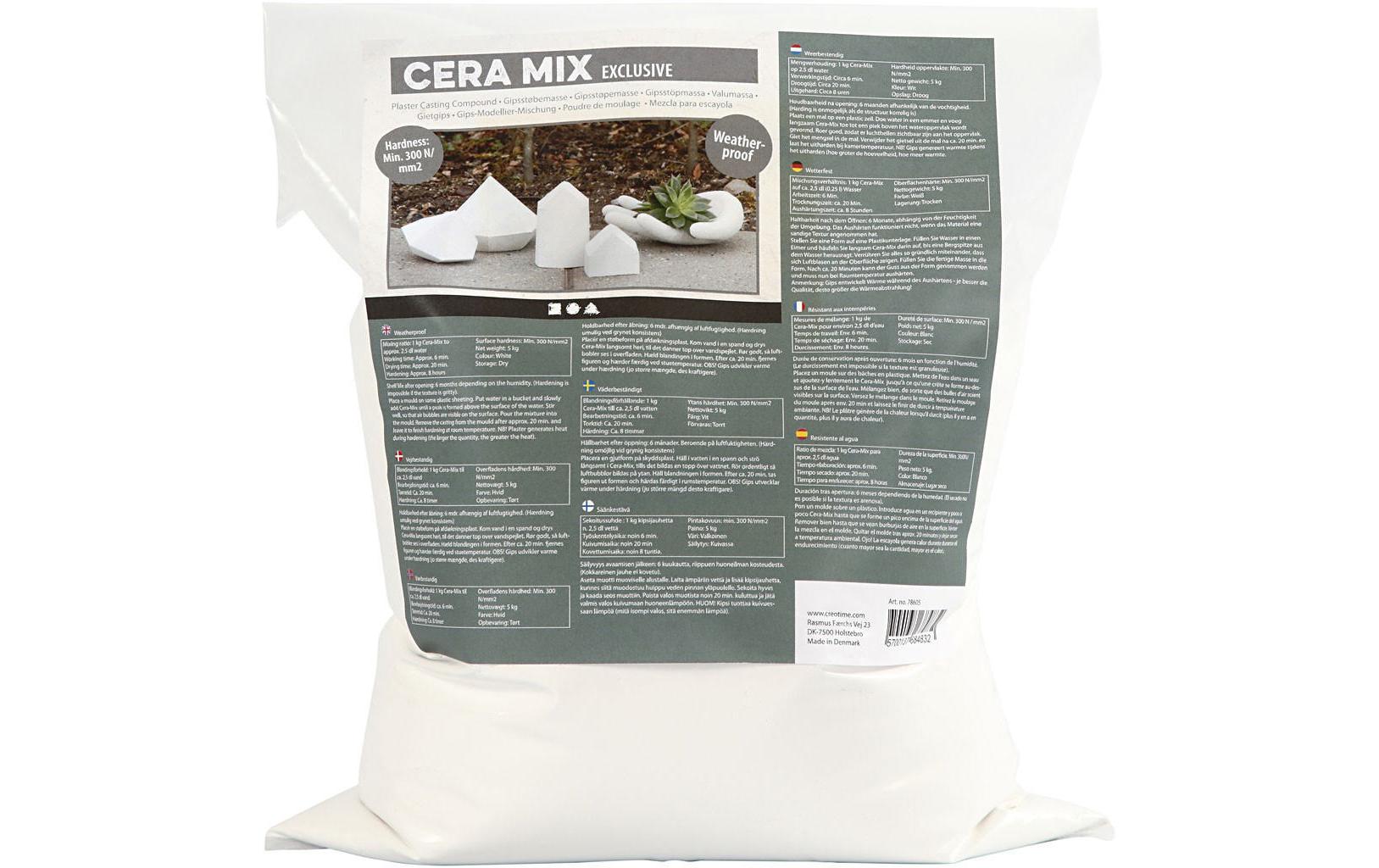Creativ Company Giessmasse (Gips), Weiss, lufttrocknend, 5 kg