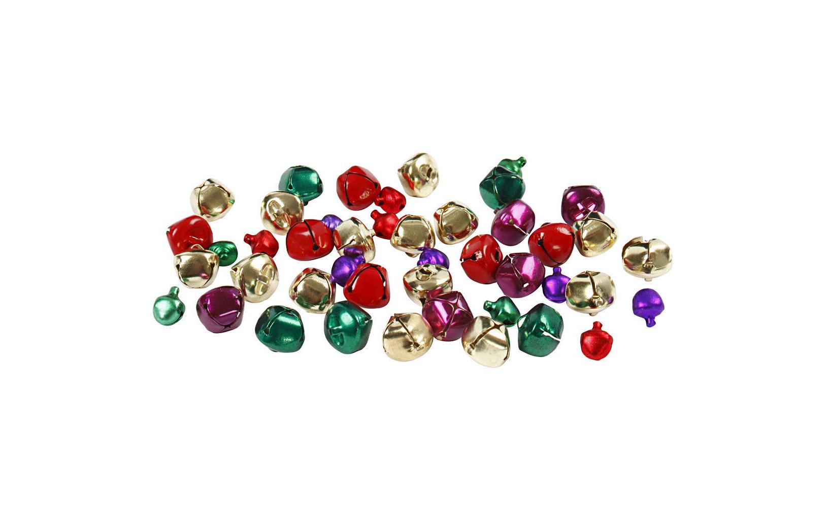 Creativ Company Glöckchen, Ø 10/14 mm, mehrfarbig, 24 Stk
