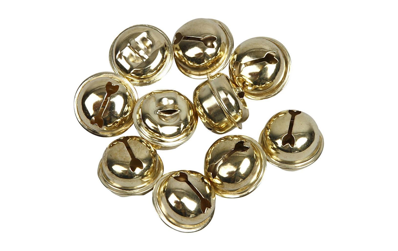 Creativ Company Glöckchen, Gold, Ø 13 mm, 12 Stk., 500120