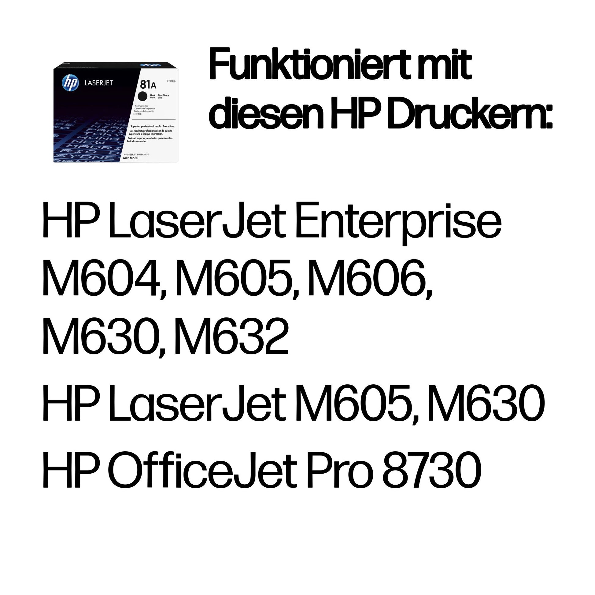 HP Toner 81A – schwarz, 10500 Seiten