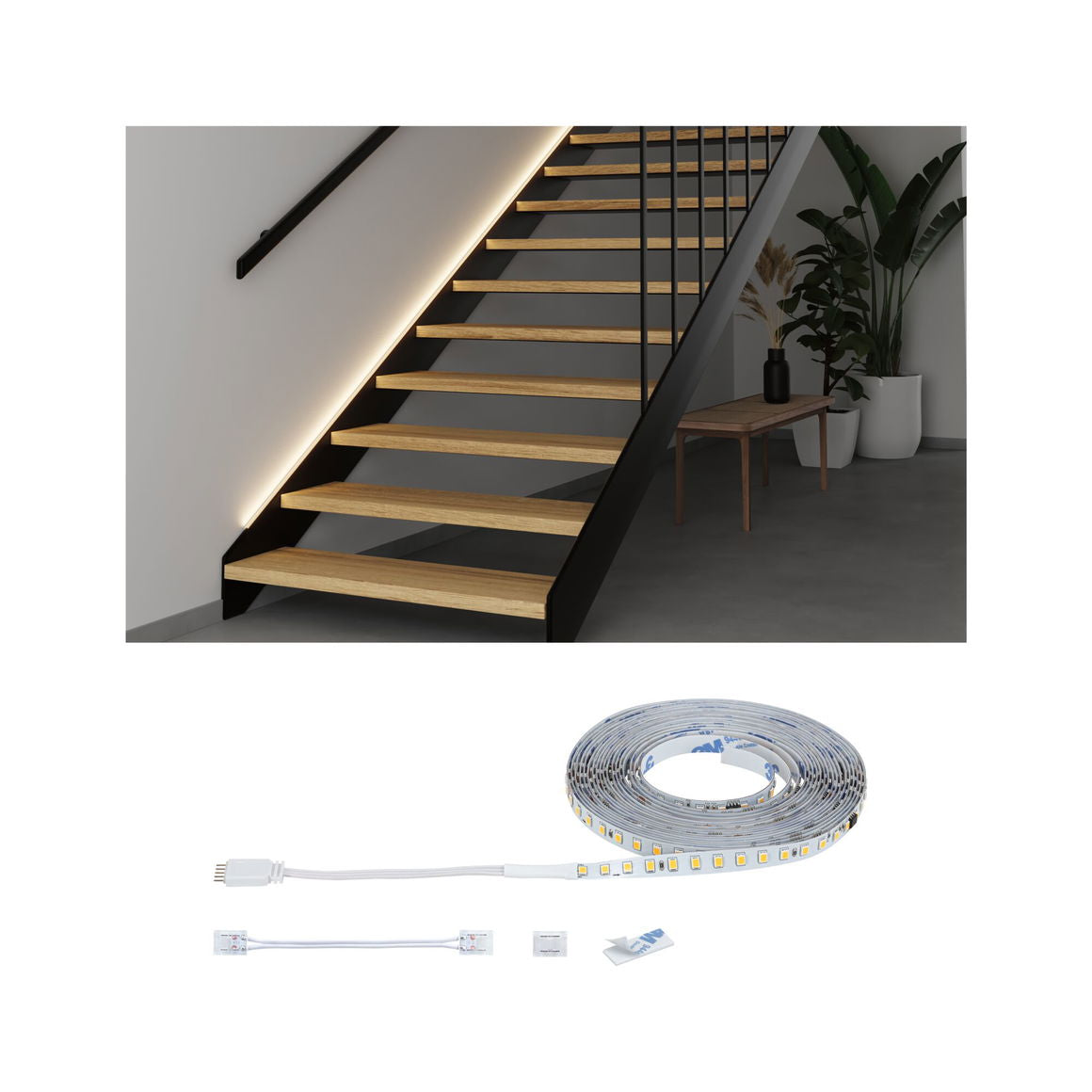 Paulmann LED-Strip 5 m – Warmweiss, 350 lm, 5 W – IP20 – 1 Stk. – Weiss, Kupfer