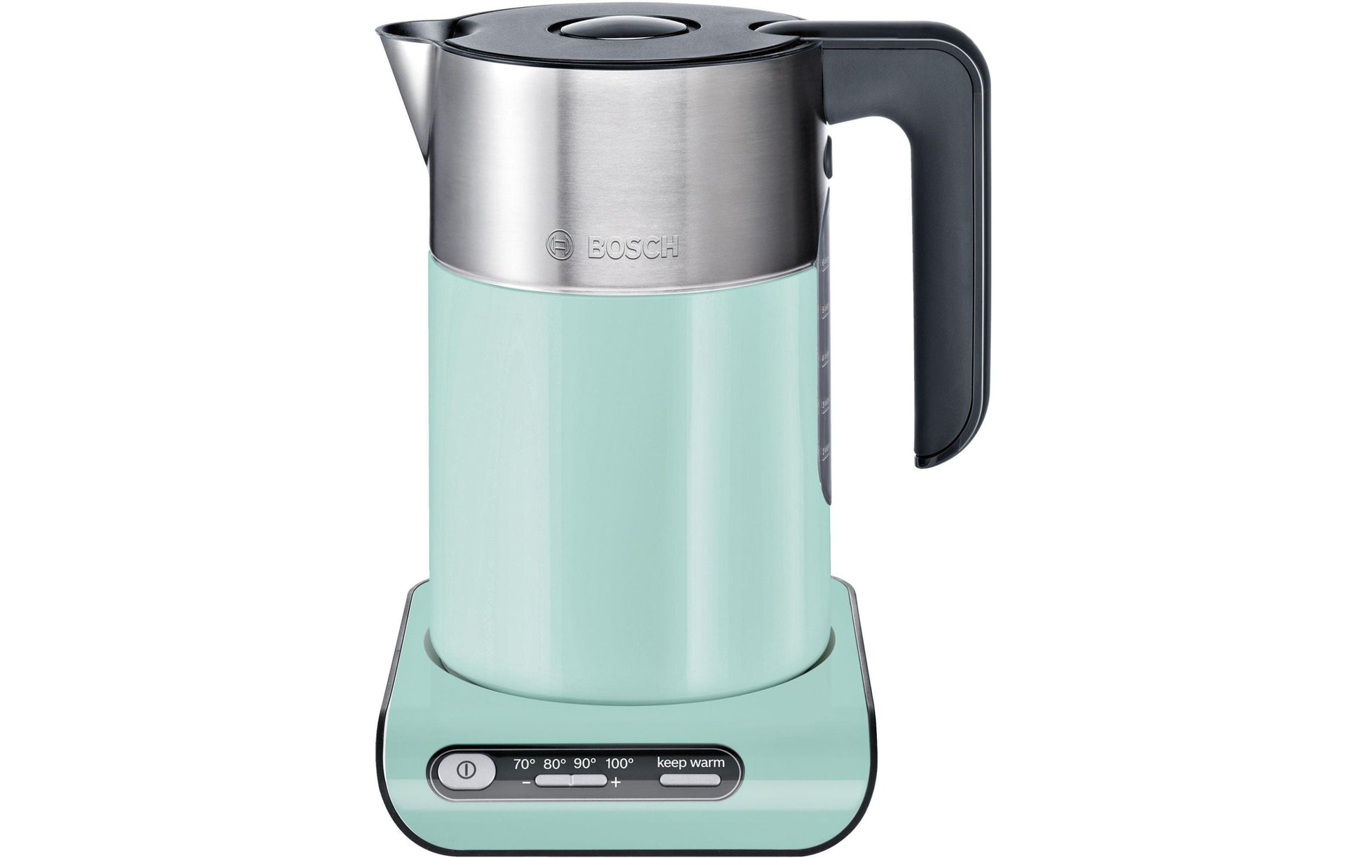 Bosch Wasserkocher TWK8612P – 1,5 l – Temperaturwahl – Türkis/Schwarz
