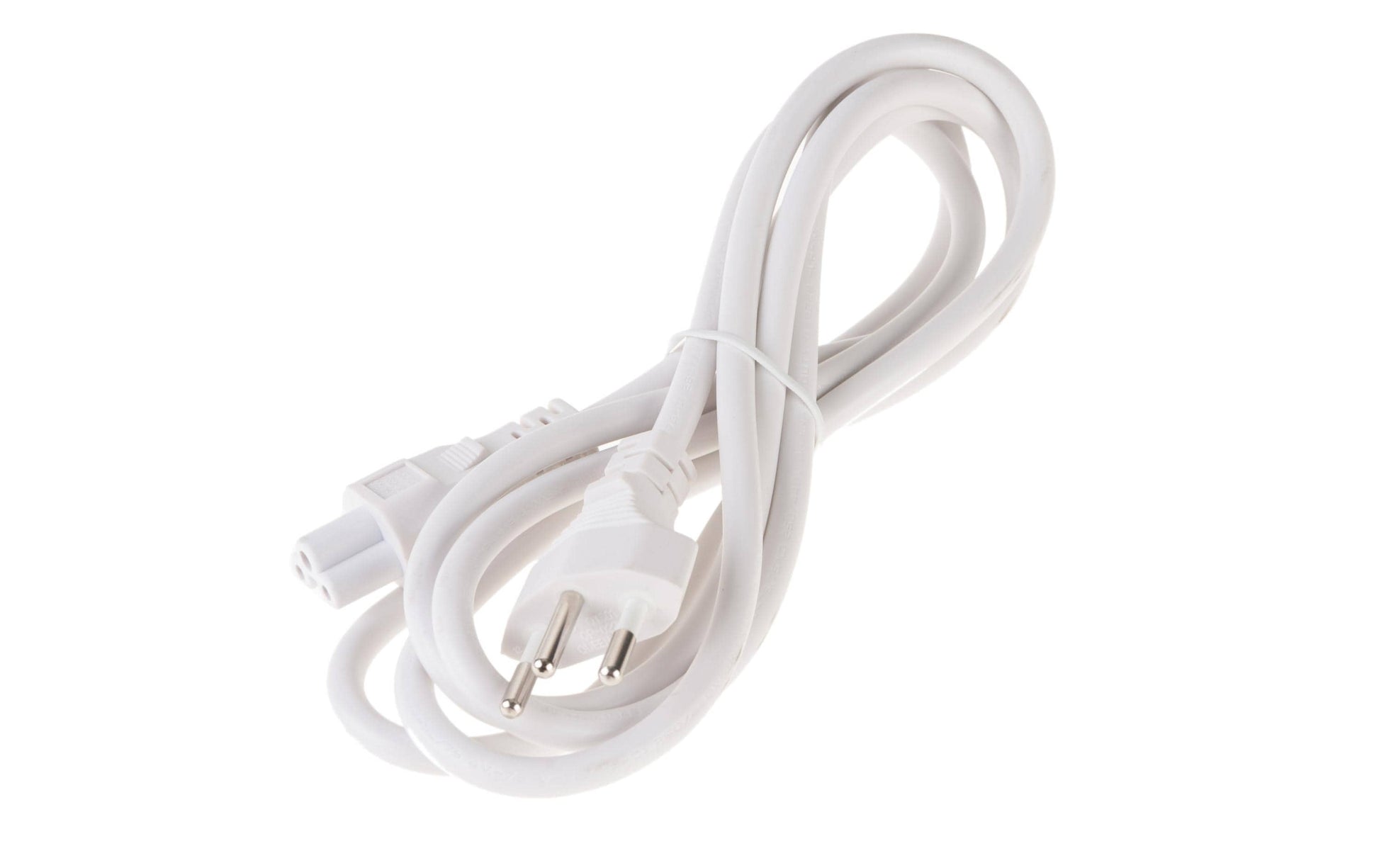 Diggelmann Netzkabel, T12 auf IEC C5, angespritzt, 250 V, 2 m, Weiss