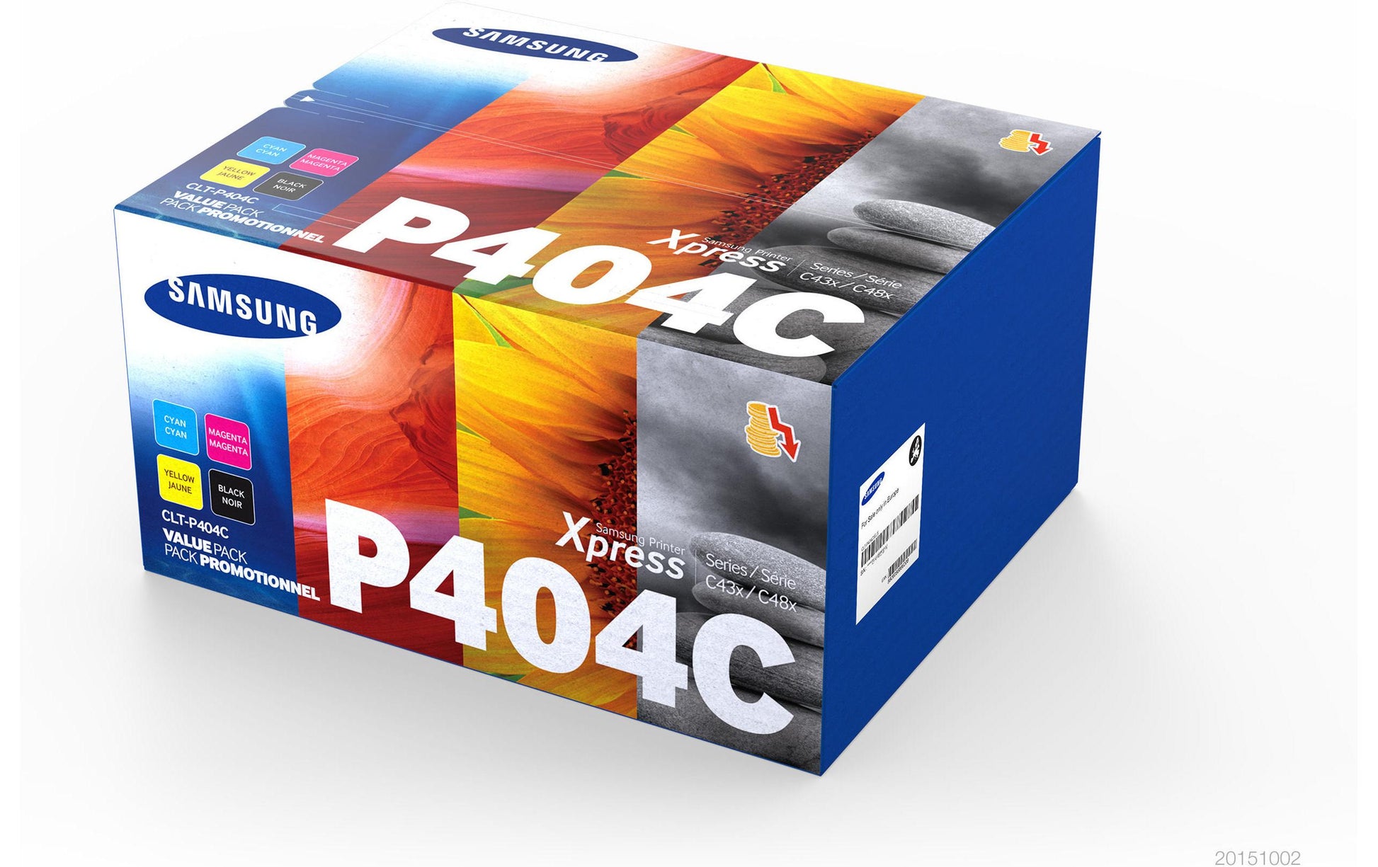 HP Samsung – Toner-Multipack CLT-P404C – BK/C/M/Y, schwarz 1500, C/M/Y 1000 Seiten – für Samsung