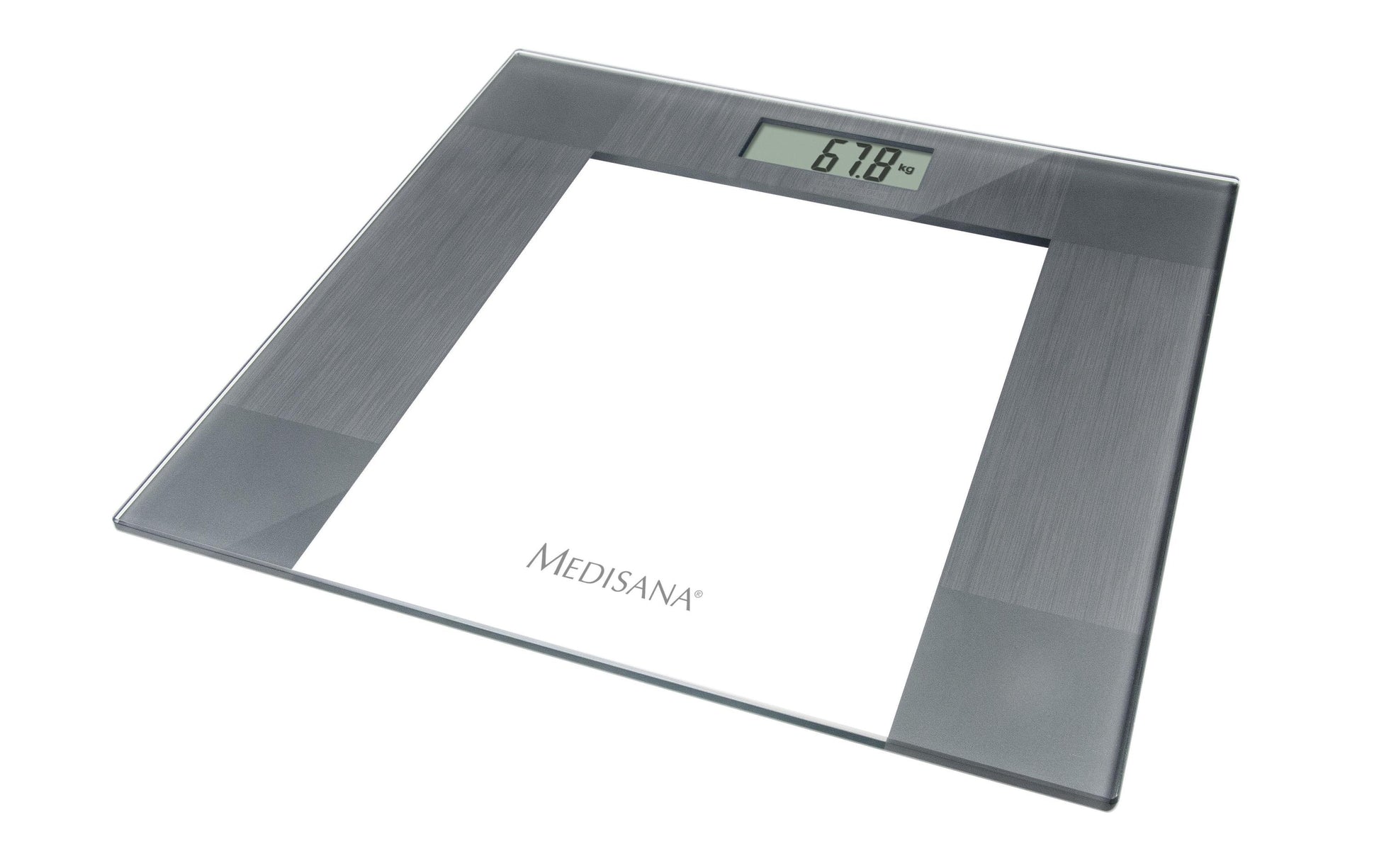 Medisana Personenwaage – 30×30×1,7 cm, Glas, 150 kg, Weiss