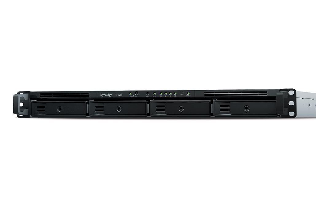 Synology RX418 – 4-Bay Rack 1U NAS – für SATA HDD/SSD