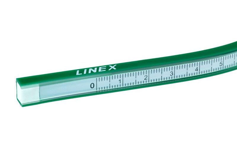 Linex Wandtafel-Lineal 30 cm – Kunststoff, grün, flexibel