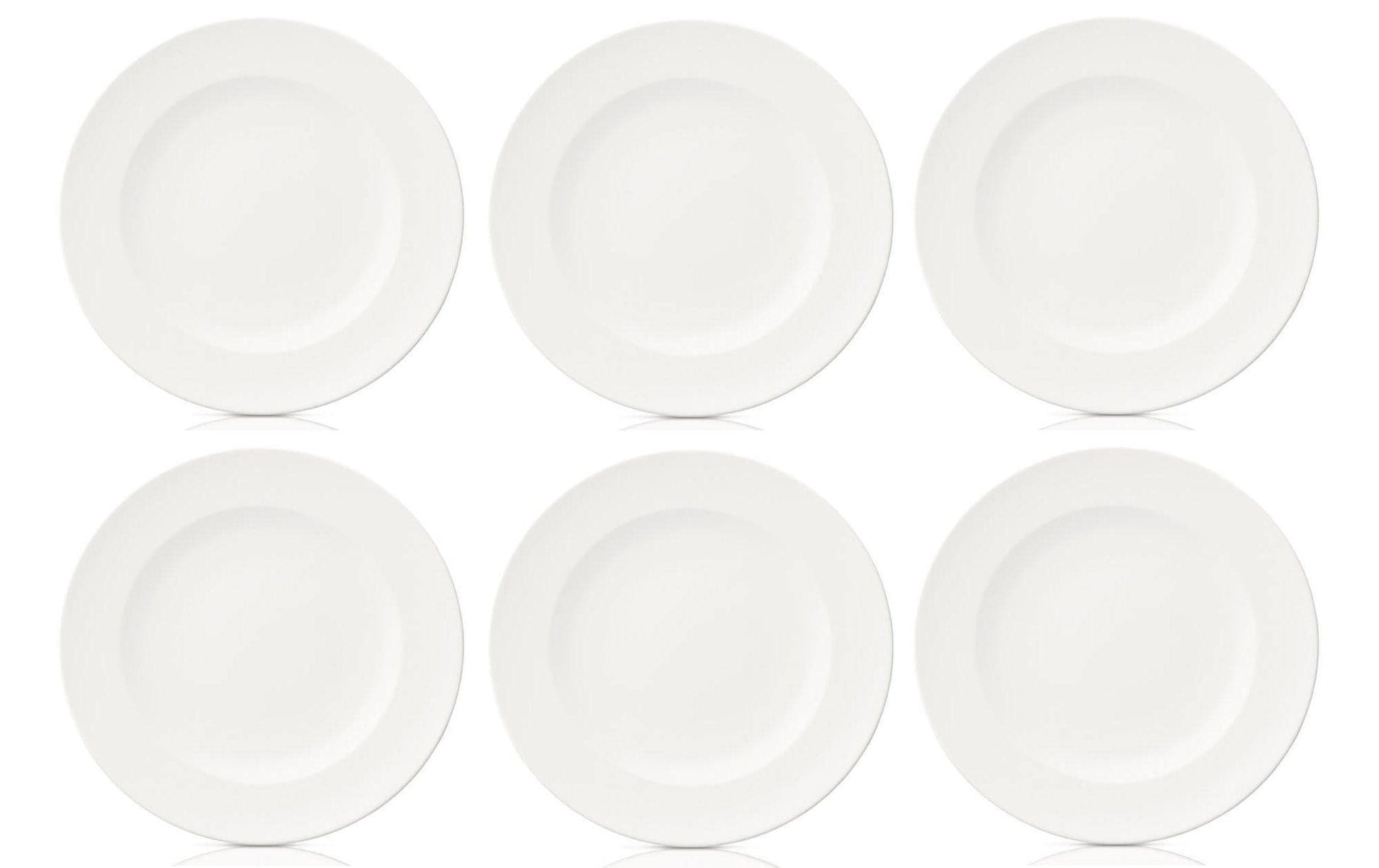 Villeroy & Boch For Me Speiseteller – Porzellan, weiss, Ø 27 cm, spülmaschinenfest, mikrowellenfest, 6 Stück
