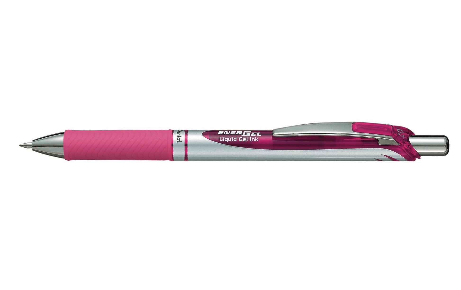 Pentel EnerGel BL77 Gelschreiber, Druckmechanik – Pink, Spitze 0,7 mm, schnelltrocknend, nachfüllbar, 1 Stk.