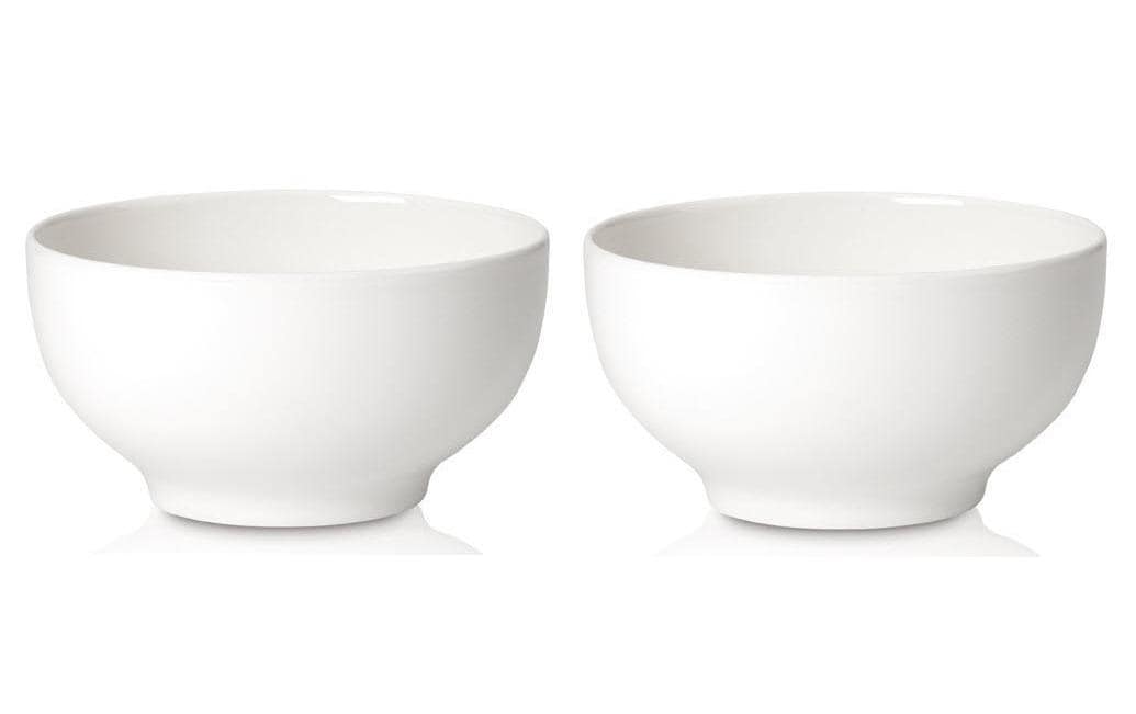 Villeroy & Boch Vorspeisenteller – 2er Set, Ø 12,7 cm, Porzellan, Weiss, spülmaschinenfest, mikrowellenfest