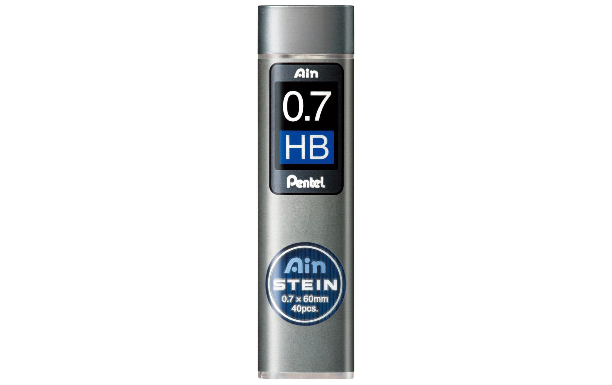 Pentel Bleistiftminen AinStein – Grau, 0,7 mm, HB, 40 Stk.
