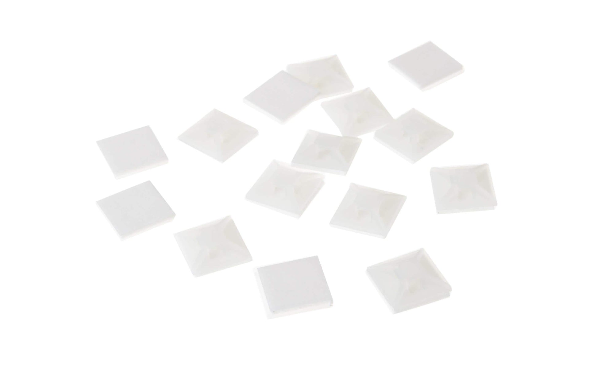 VR Technics Kabelhalter, für Kabelbinder bis 2,5 mm, 100er-Pack, 12×12 mm – Weiss