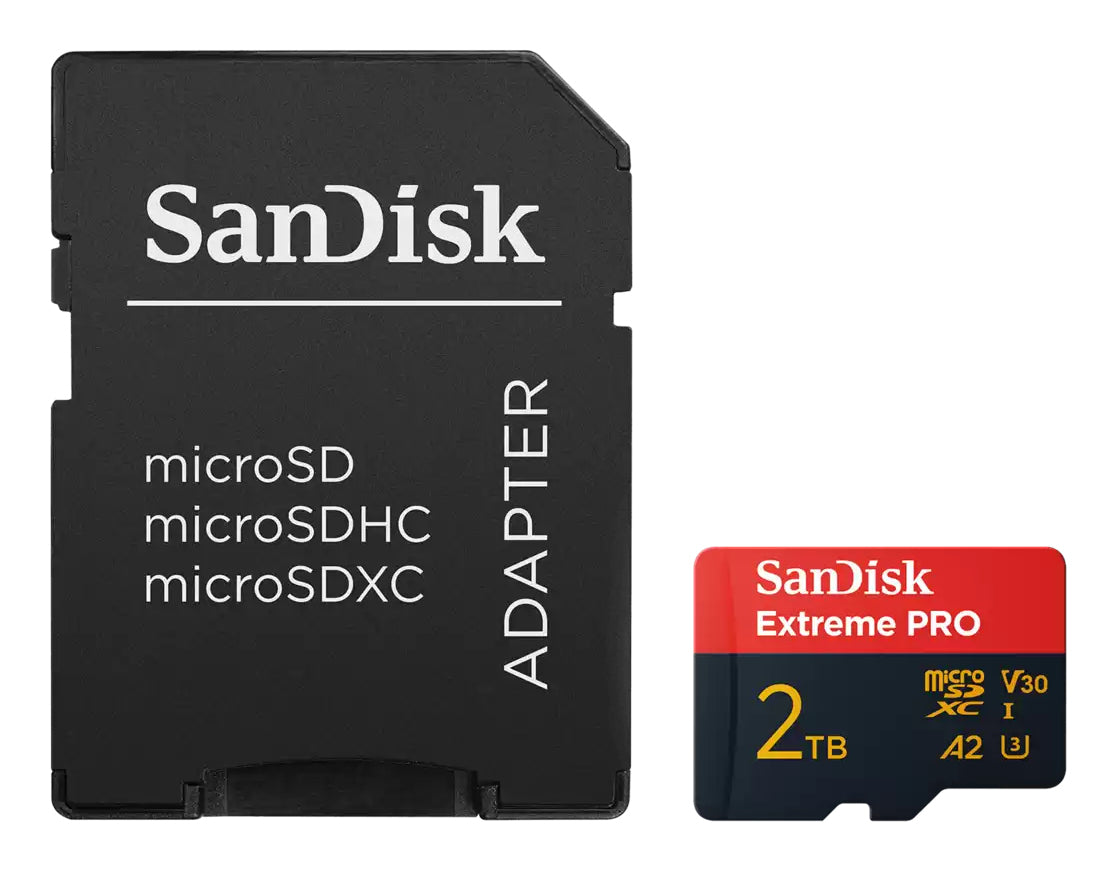 SanDisk Extreme Pro microSDXC – 2 TB, UHS‑I, inkl. Adapter