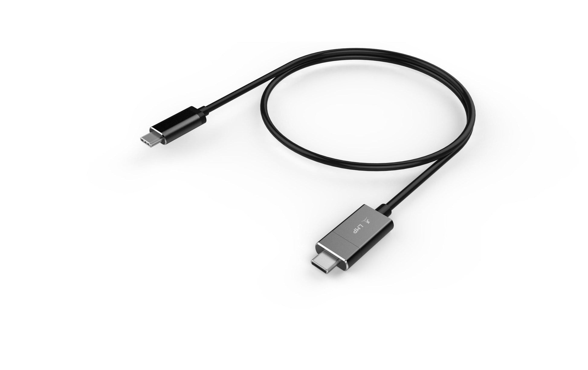 LMP USB-C auf USB-C Kabel – 1,8 m – PD 100 W – TPE-Mantel, magnetisch – Grau