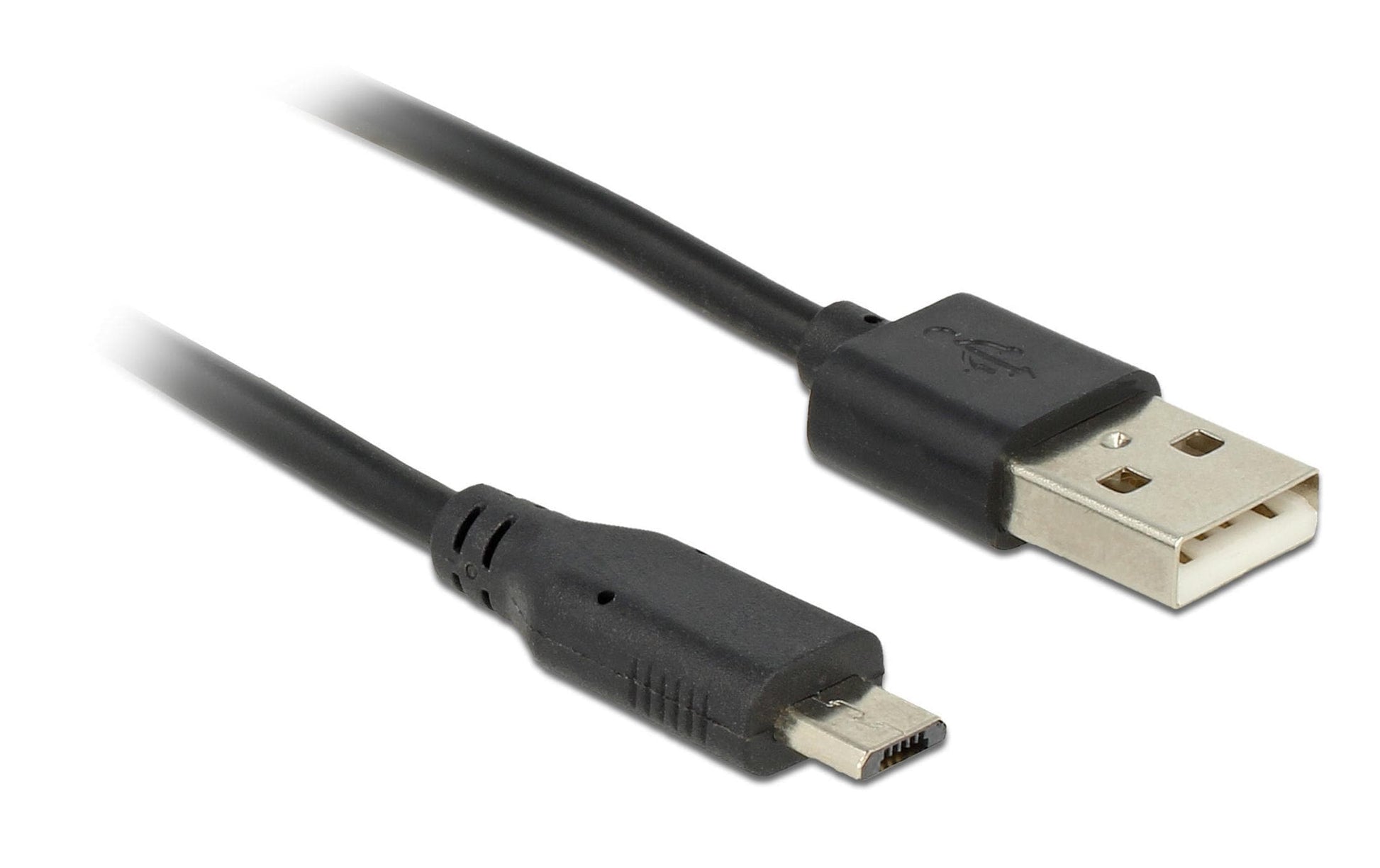 DeLOCK USB-A auf Micro-USB-B Kabel – USB 2.0 (480 Mbit/s) – 1,5 m – LED-Anzeige – Schwarz