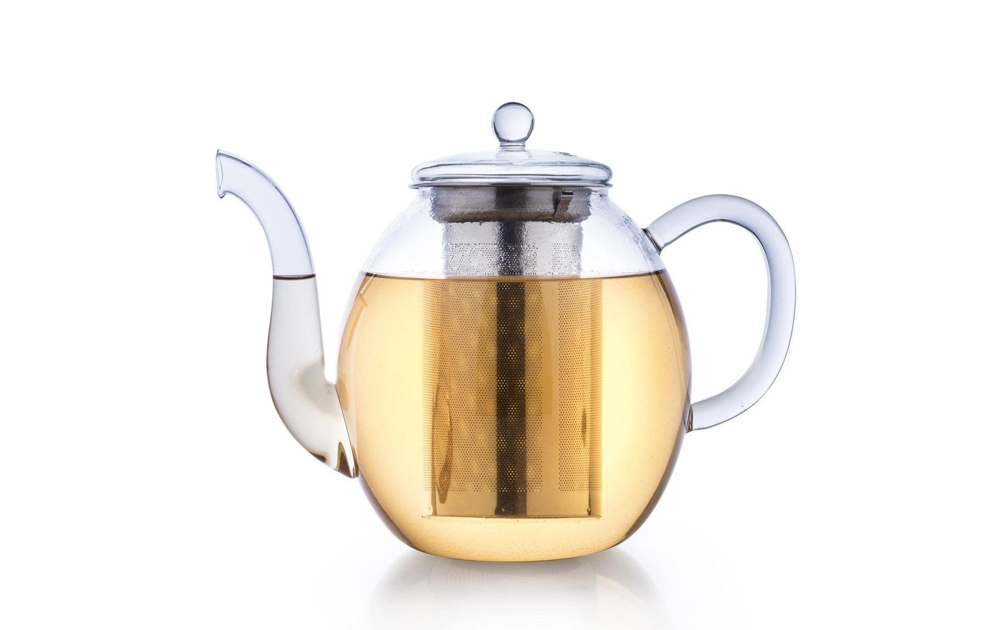 Creano Teekanne – 1,5 l, Borosilikatglas, mit Glasdeckel, Teefilter (Edelstahl), spülmaschinenfest