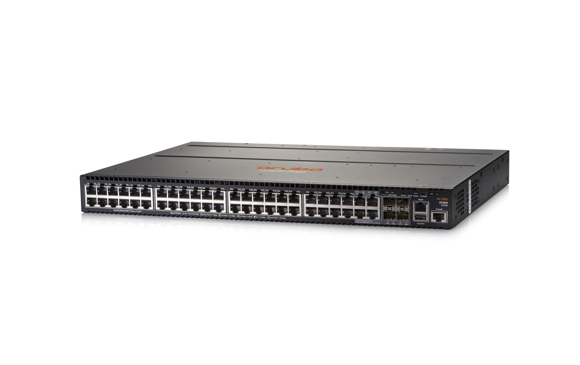 HPE Aruba 2930M 48G – Managed L3 Switch – 44× 1G, 4× SFP, 19", 1U