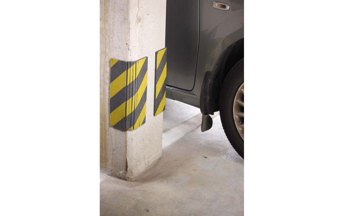 Mottez Wandschutz – 300 × 200 × 10 mm, Schaumstoff, Schwarz/Gelb, selbstklebend