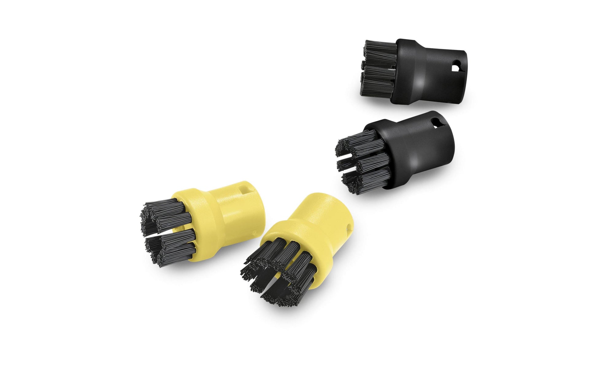 Kärcher Bürstenset – 4 Stk. – Kunststoff, schwarz/gelb – für Kärcher SC 1–SC 5 – 2,6 × 4,0 × 2,6 cm