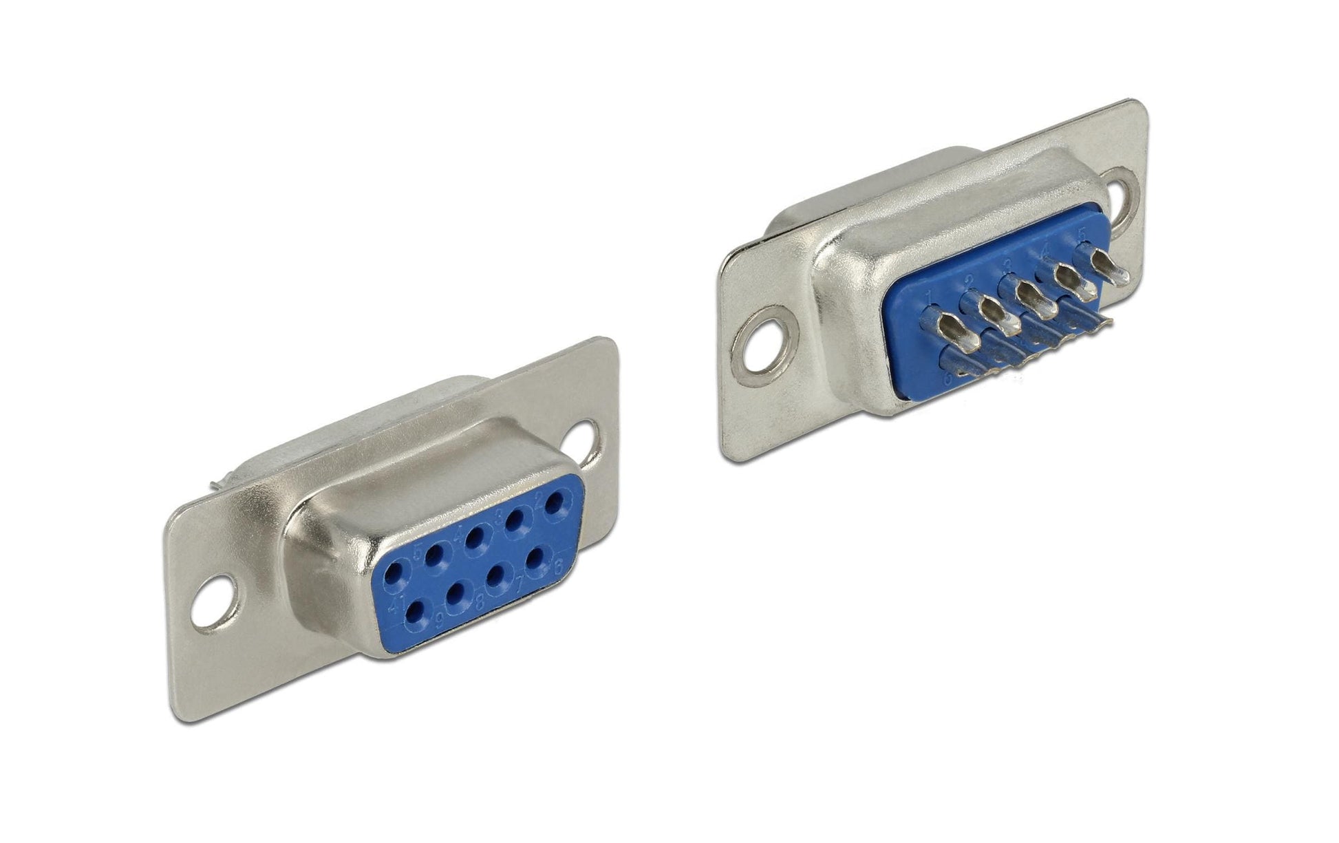 DeLOCK 65882 RS-232 Adapter – DB9 (Sub-D 9) zu Lötpins, Seriell, Blau/Silber