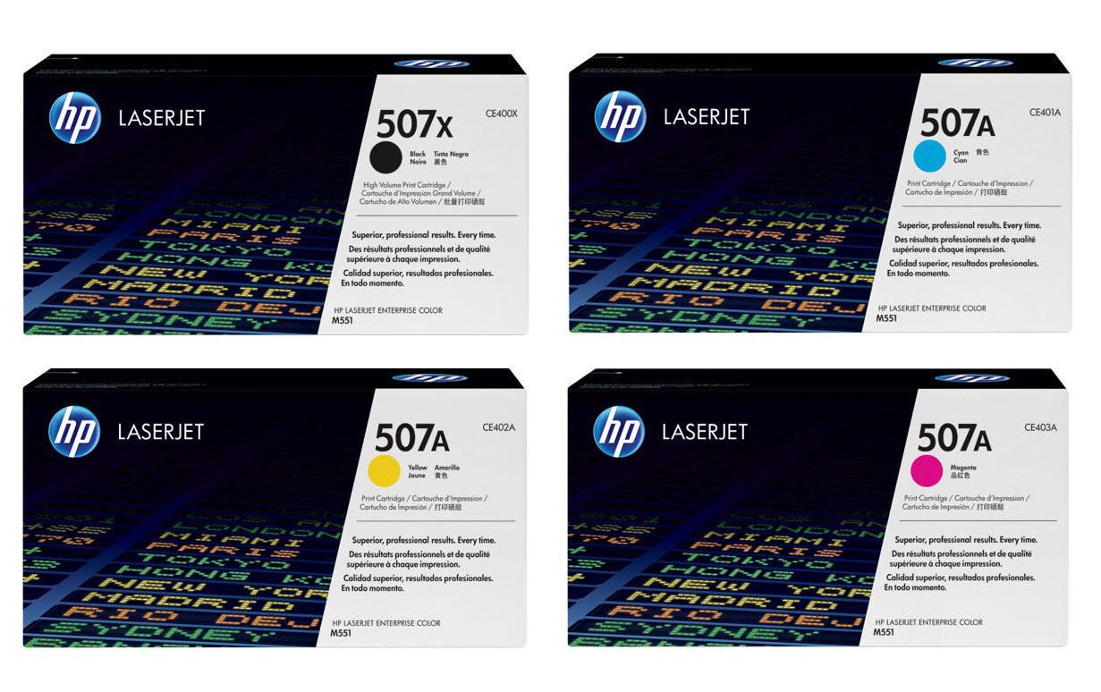 HP Toner-Multipack CE400X-CE403A – BK/C/M/Y, 6000 Seiten – für LaserJet Enterprise 500 M551n/M551dn