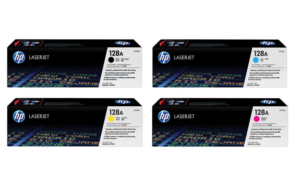 HP Toner-Multipack CE320A-CE323A – BK/C/M/Y, 1300 Seiten – für LaserJet Pro CP 1528 NW