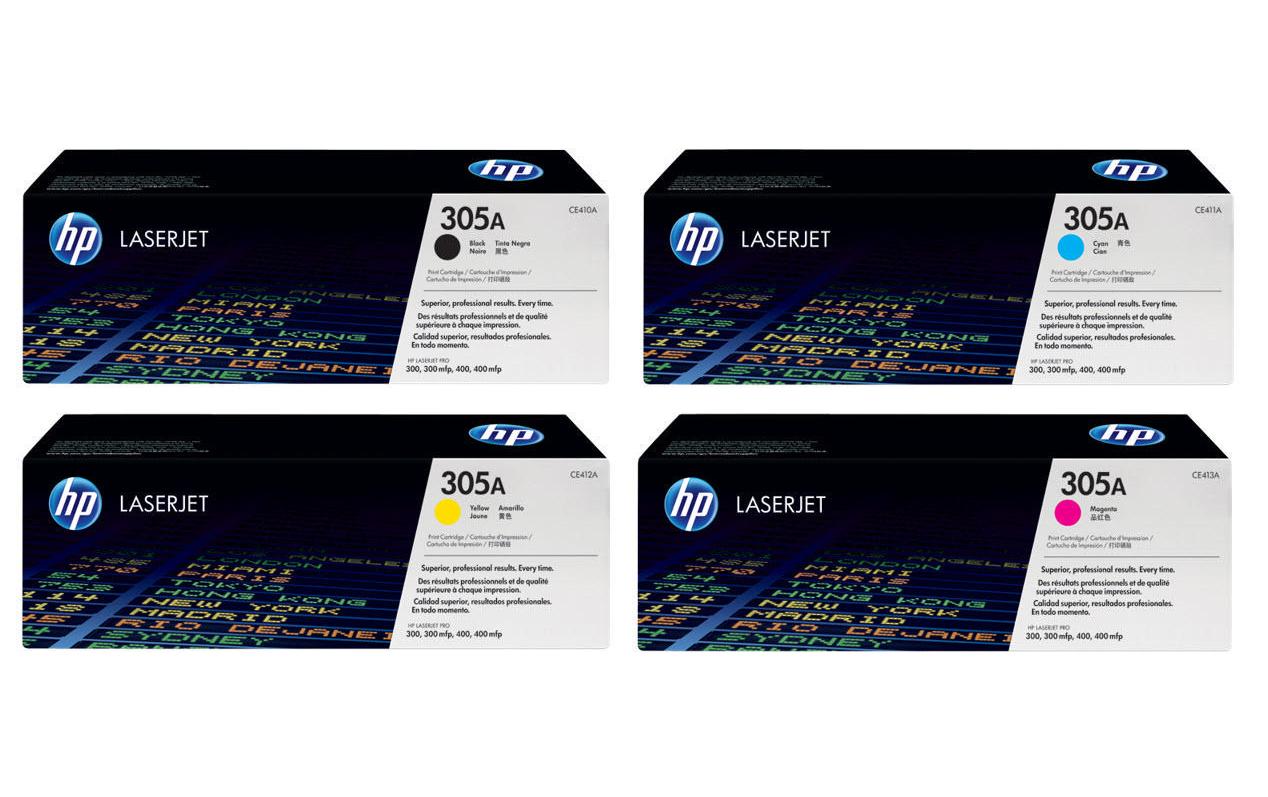 HP Toner-Multipack CE410A-CE413A – BK/C/M/Y, 2600 Seiten – für HP LaserJet Pro 300 Color M351A