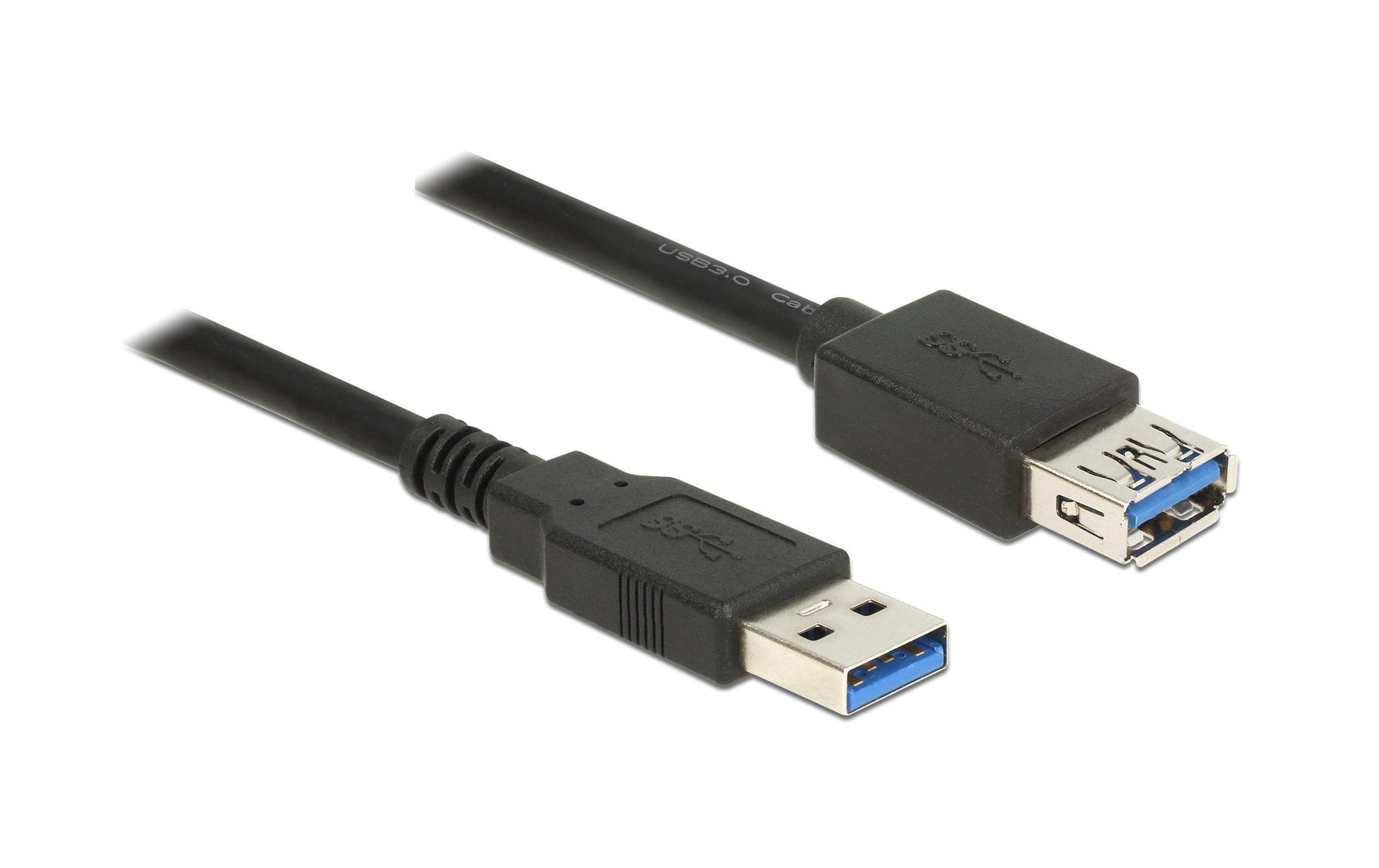 DeLOCK USB-A Verlängerungskabel (Stecker auf Buchse) – USB 3.2 Gen 1 (5 Gbit/s) – 3 m – Goldstecker – Schwarz