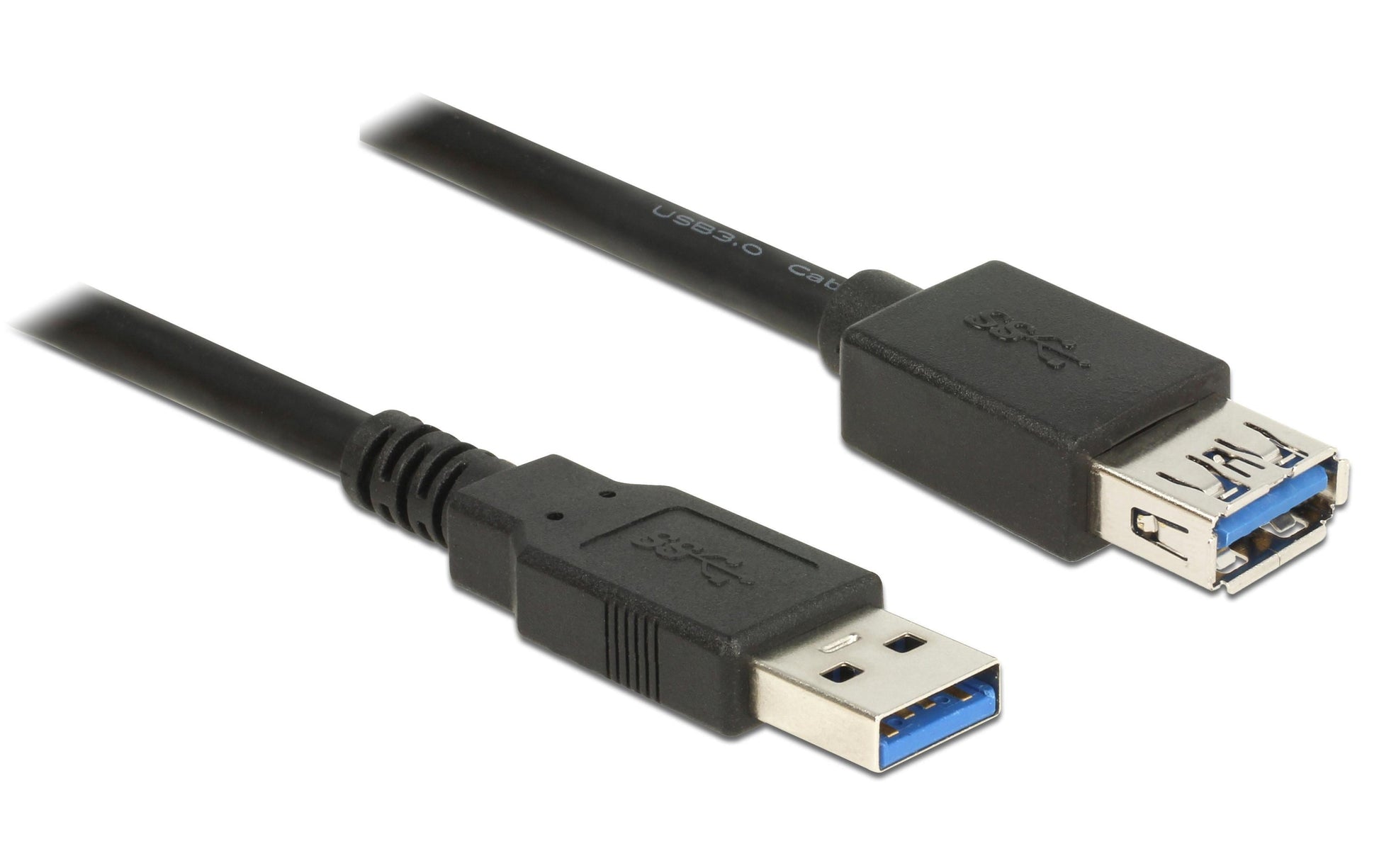 DeLOCK USB-A Verlängerungskabel (Stecker auf Buchse) – USB 3.2 Gen 1 (5 Gbit/s) – 1 m – Schwarz