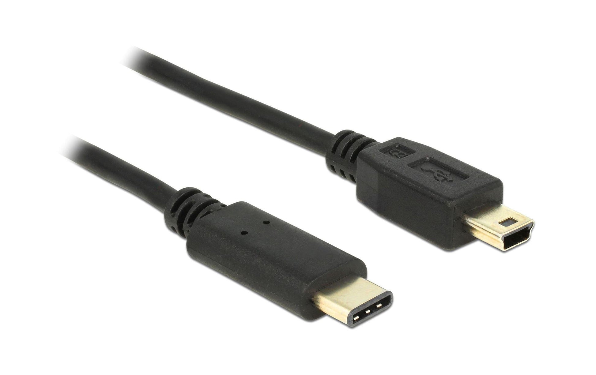 DeLOCK USB-C auf Mini-USB-B Kabel – USB 2.0 (480 Mbit/s) – 0,5 m – Schwarz