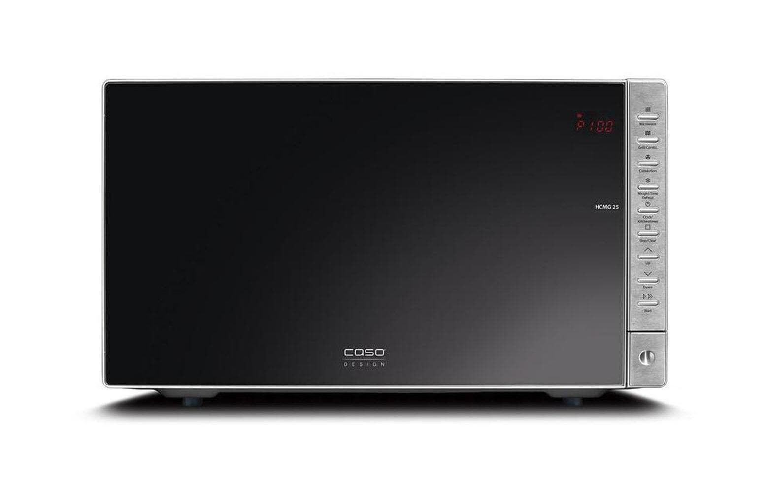 Caso Kombi-Mikrowelle HCMG 25 – 25 l, Grill & Heissluft, 900 W – silber/edelstahl