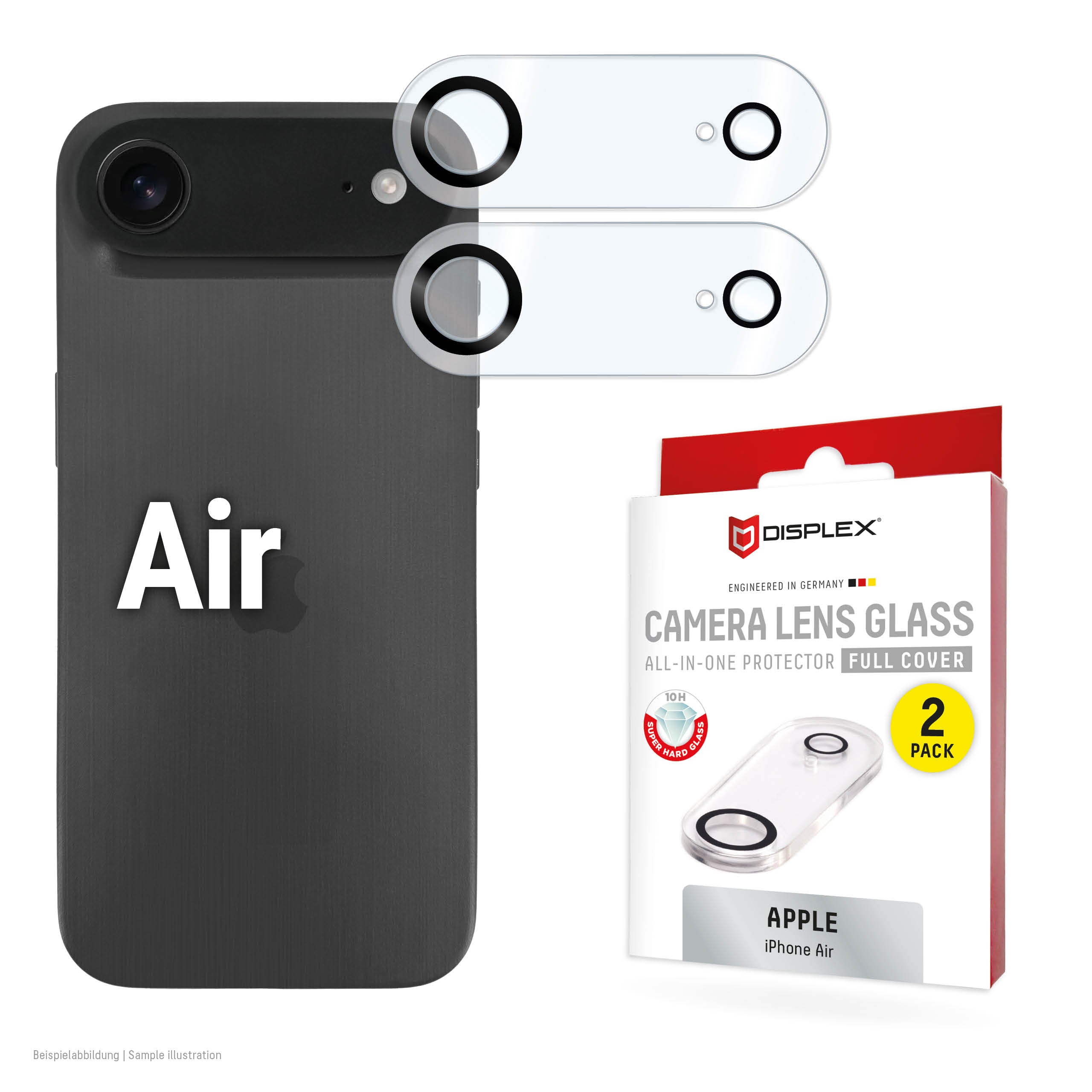 E.V.I. Kameralinsenschutz, 10H – für iPhone Air –  – Transparent
