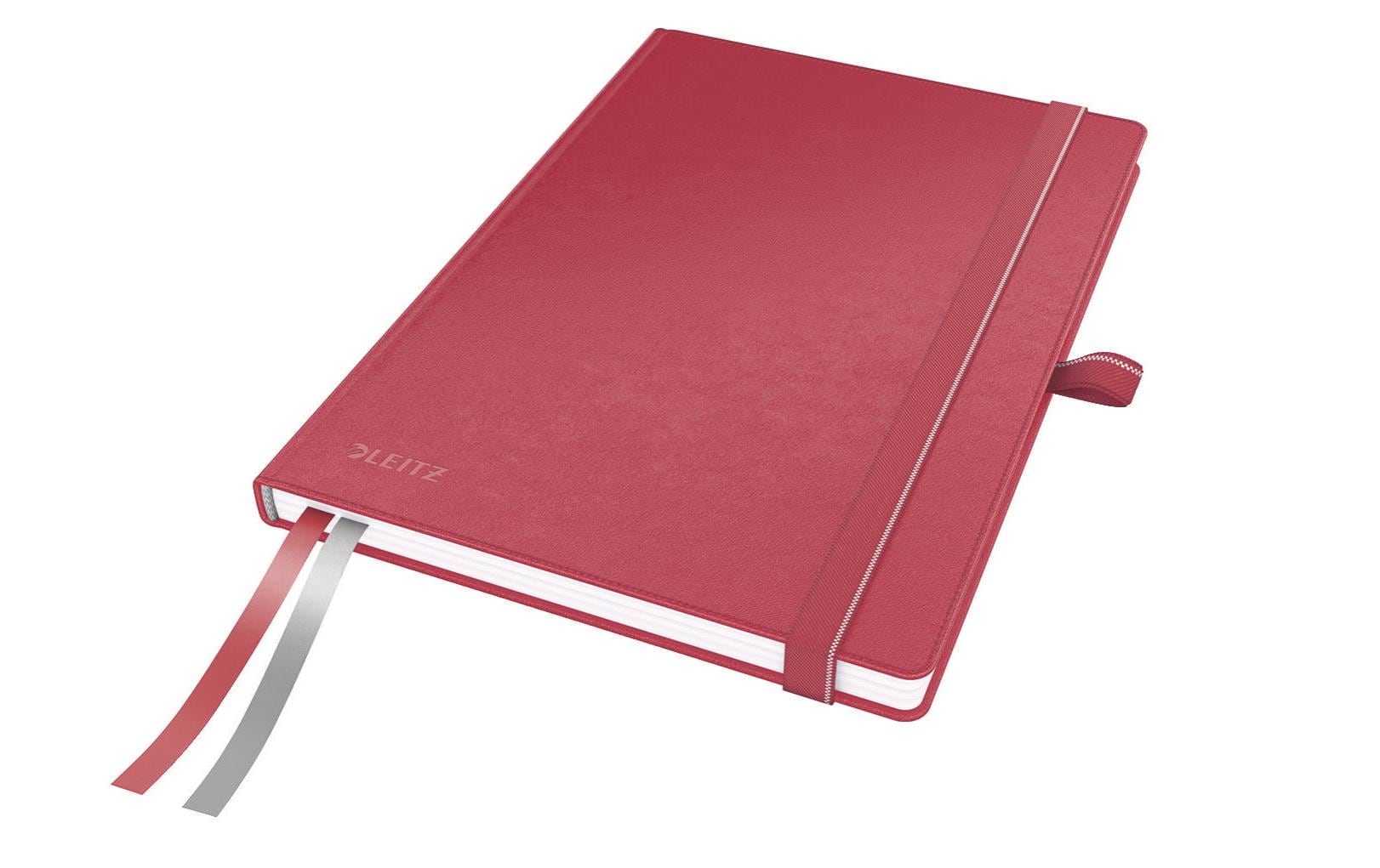 Leitz Notizbuch – A5, kariert, 80 Blatt, 96 g/m², rot