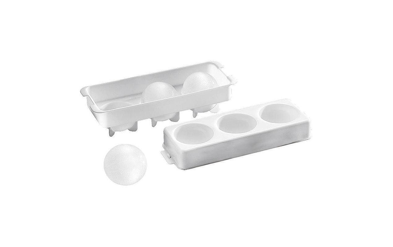 Paderno Eiswürfelform – 23,5 × 8,5 × 6,5 cm, Polypropylen (PP), Weiss, 1 Stk., mit Deckel, 3 Eiswürfel