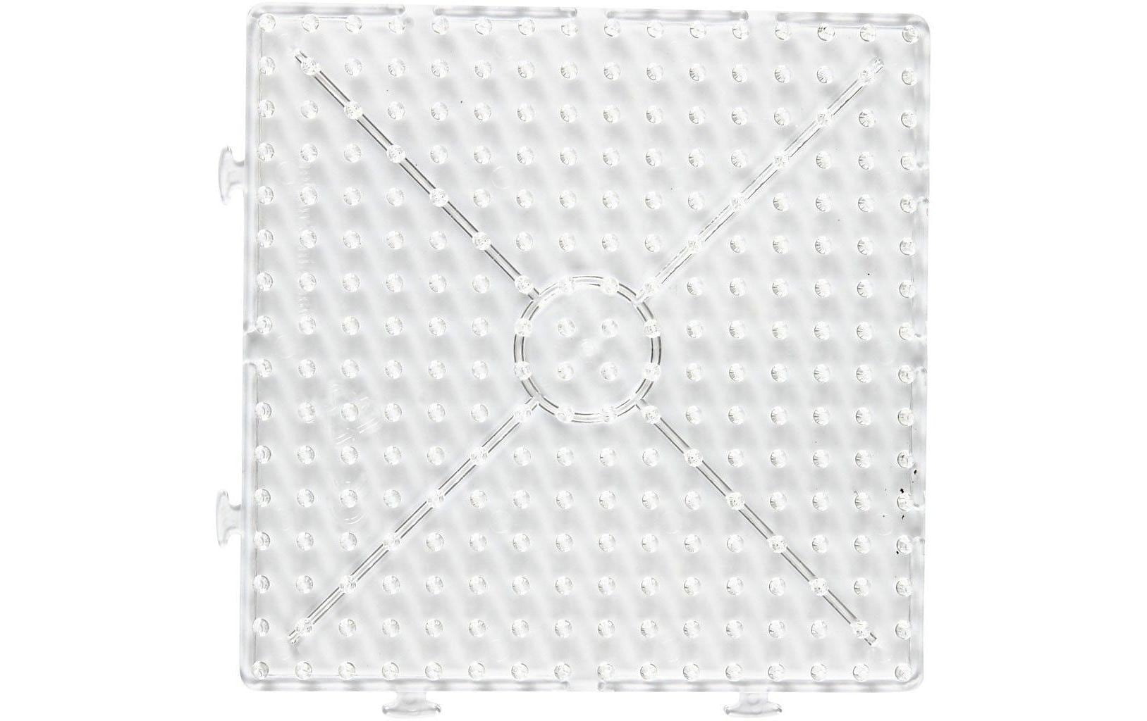 Creativ Company Jumbo Steckplatte, Quadrat, Transparent, 15 × 15 cm