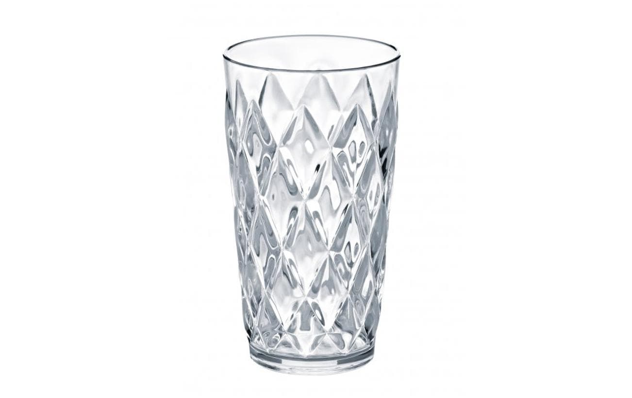 Koziol Trinkbecher CRYSTAL L – 450 ml, Ø 8,5 cm, H 15,2 cm, Kunststoff (SAN), spülmaschinenfest, stapelbar