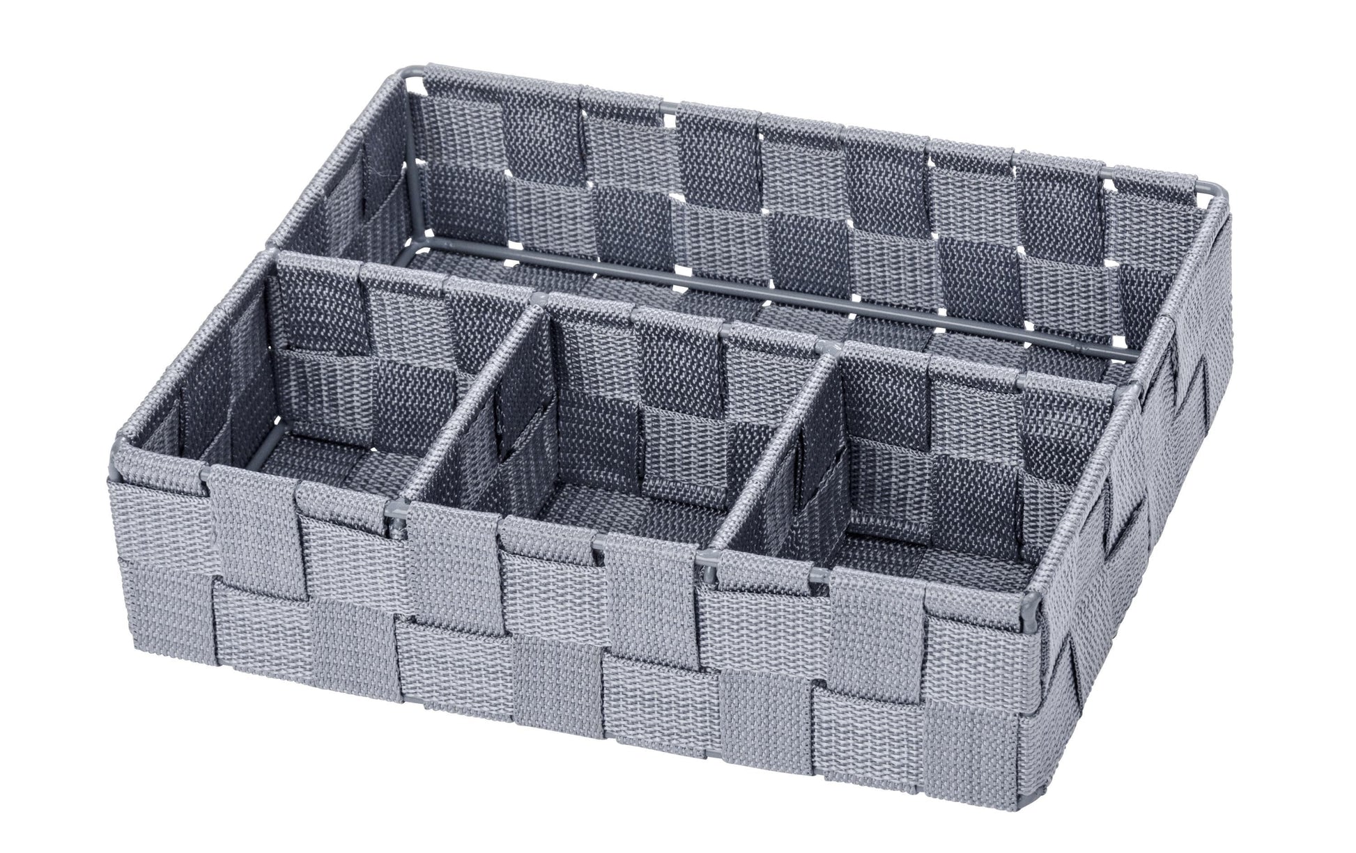 WENKO Adria Ablageschale – Grau – 4 Fächer – 260 × 65 × 170 mm