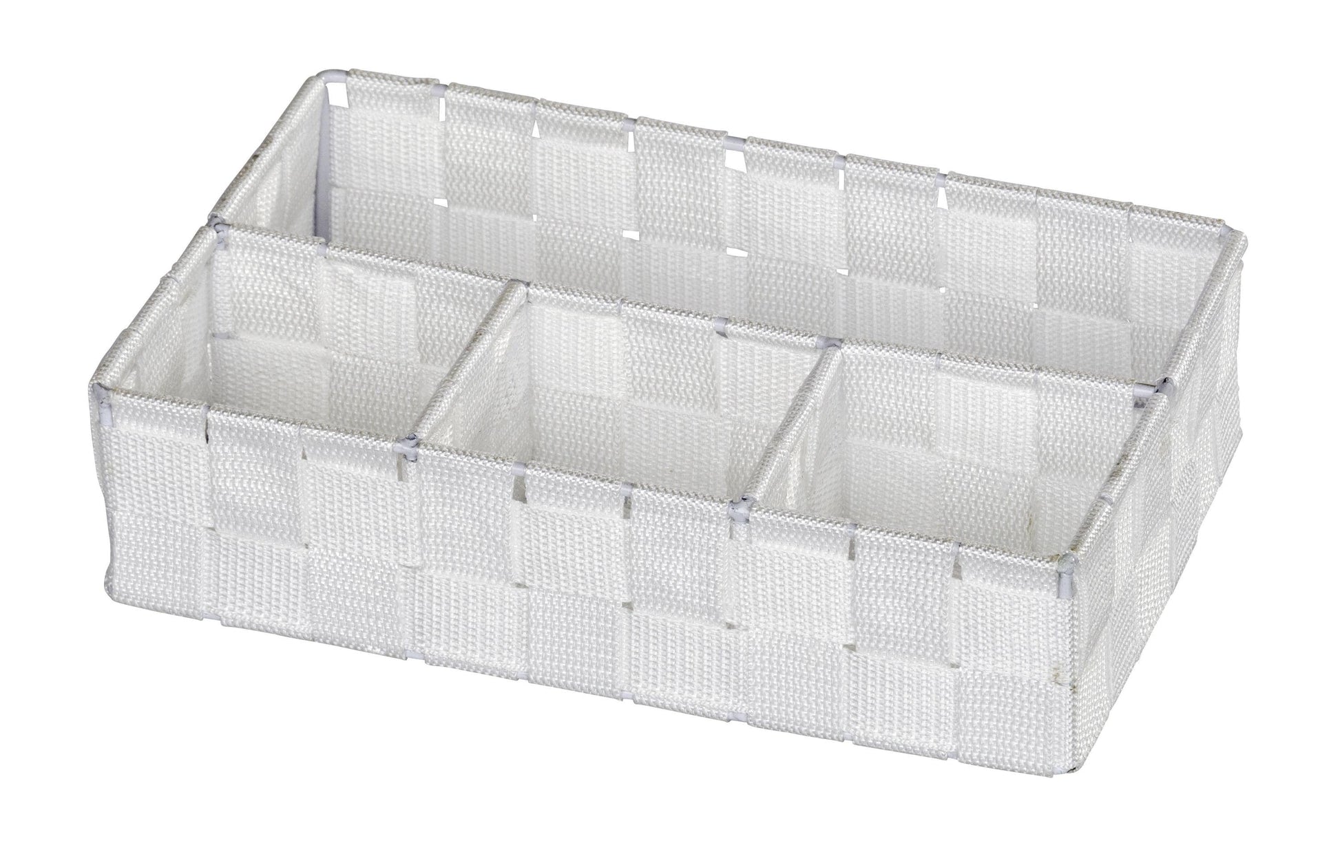 WENKO Adria Aufbewahrungskorb – Kunststoff – Weiss – 260 × 65 × 170 mm