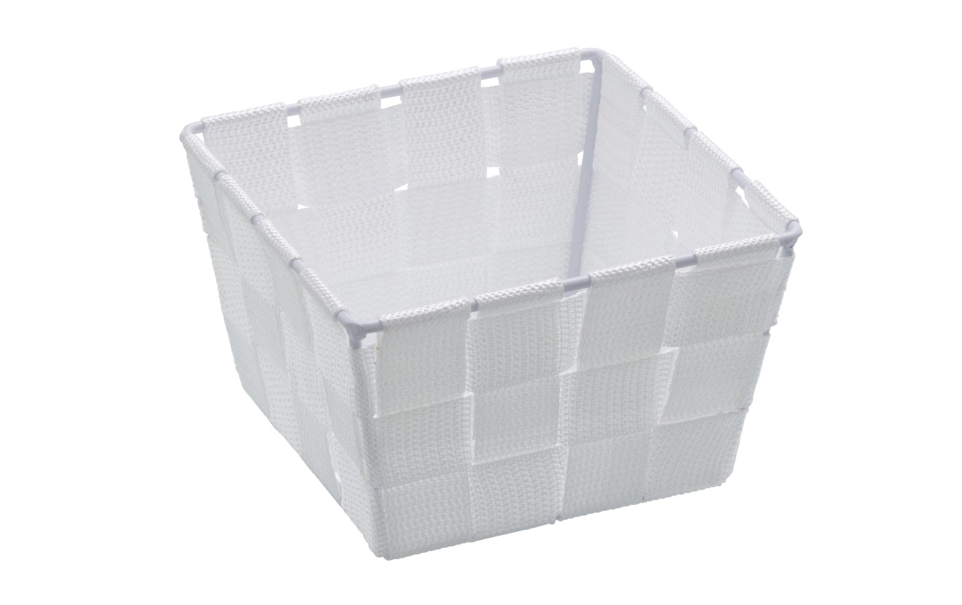 WENKO Adria Mini Aufbewahrungskorb – Kunststoff – Weiss – 140 × 90 × 140 mm