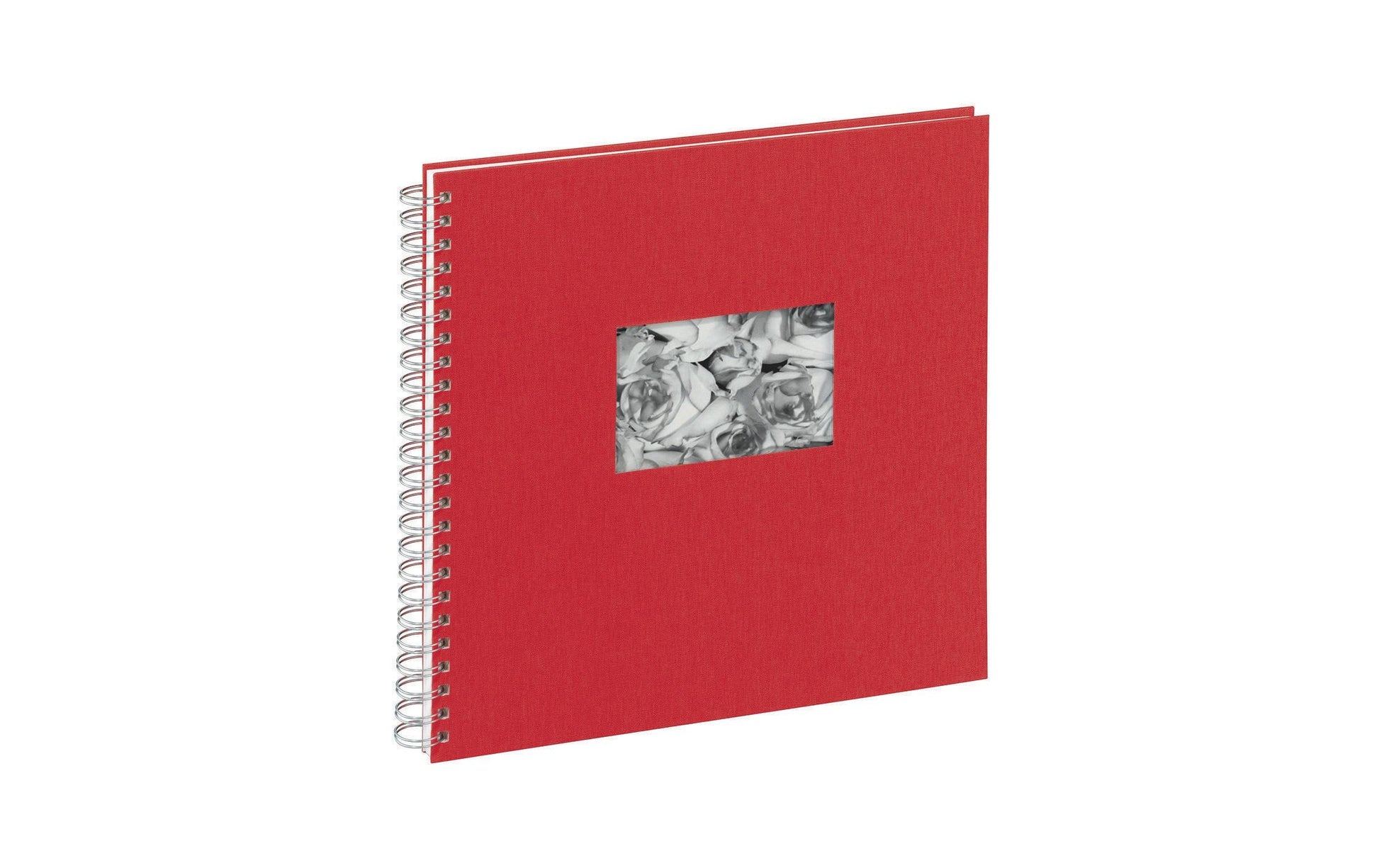 Pagna Fotobuch, Spiralbindung, 40 Seiten, 32 × 32,5 cm, Karton, Rot, Frontseite wechselbar
