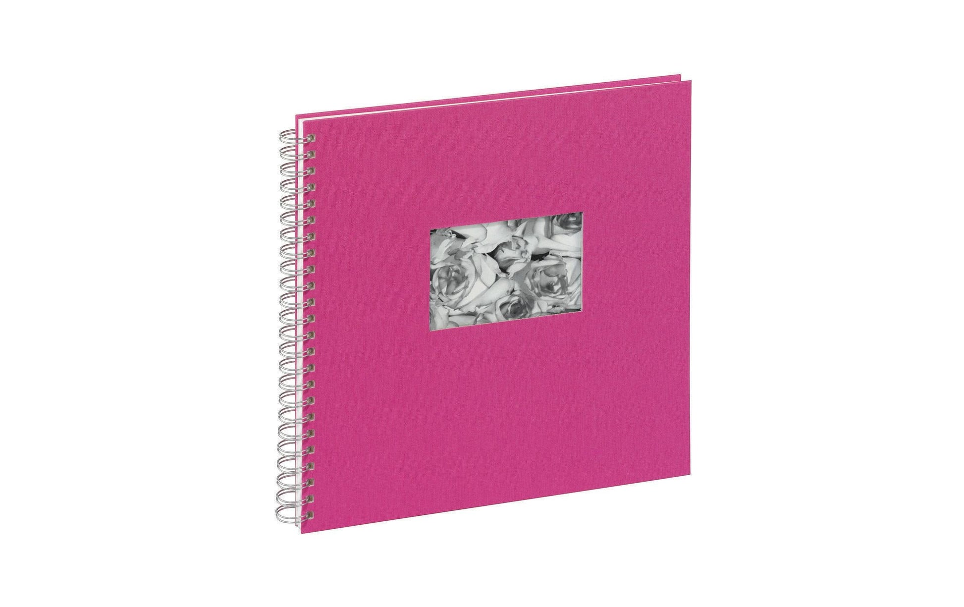 Pagna Fotobuch, Spiralbindung, 40 Seiten, 32 × 32,5 cm, Karton, Rosa, Frontseite wechselbar