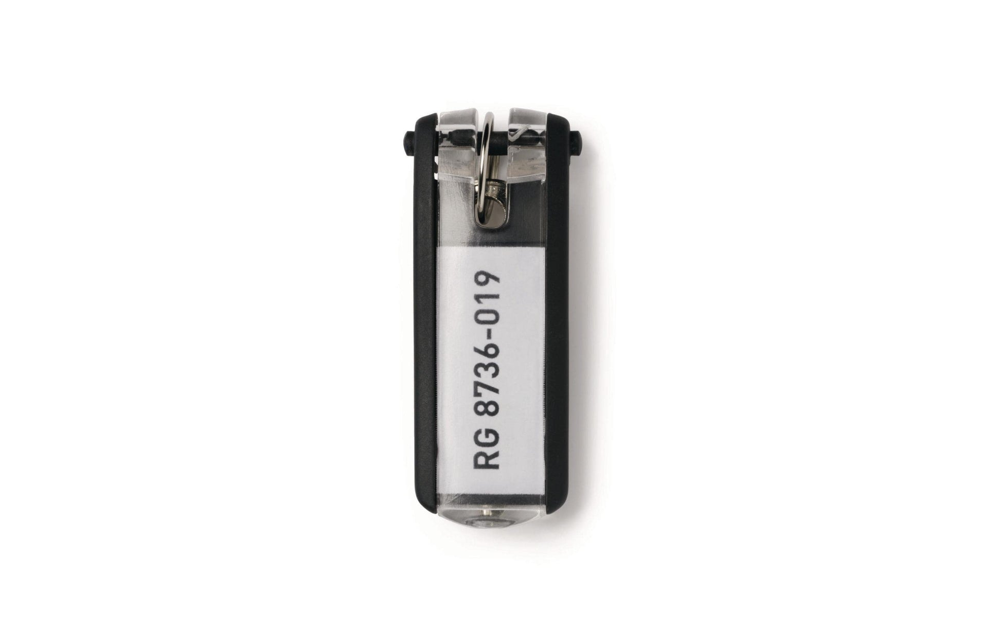 Durable Schlüsselschild Key Clip – schwarz, Kunststoff, B 24 × H 68 × T 15 mm, 6 Stk. – für Key Box Code 36