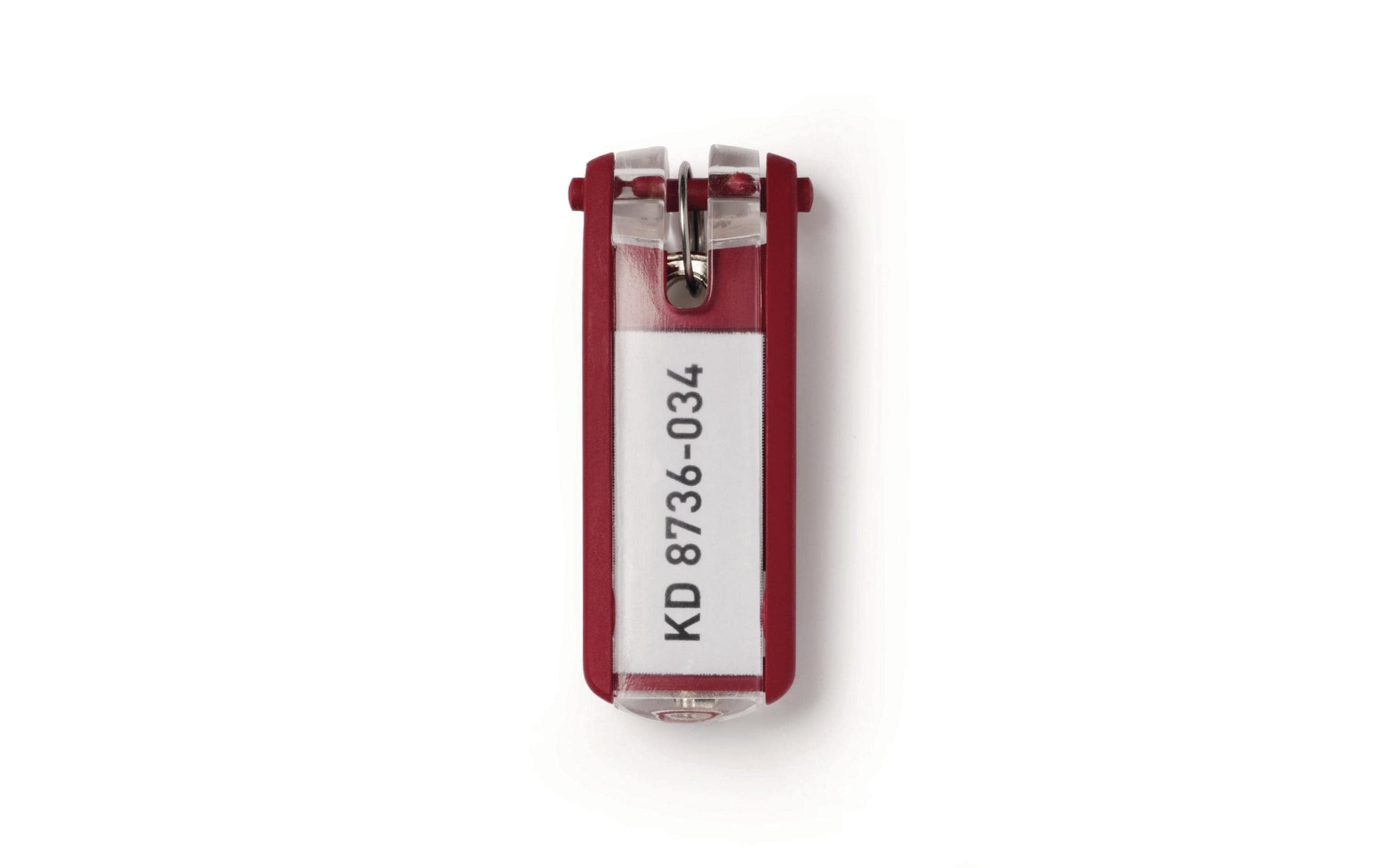Durable Schlüsselschild Key Clip – rot, Kunststoff, Beschriftungsfeld, 6 Stk. – für Key Box Code 36